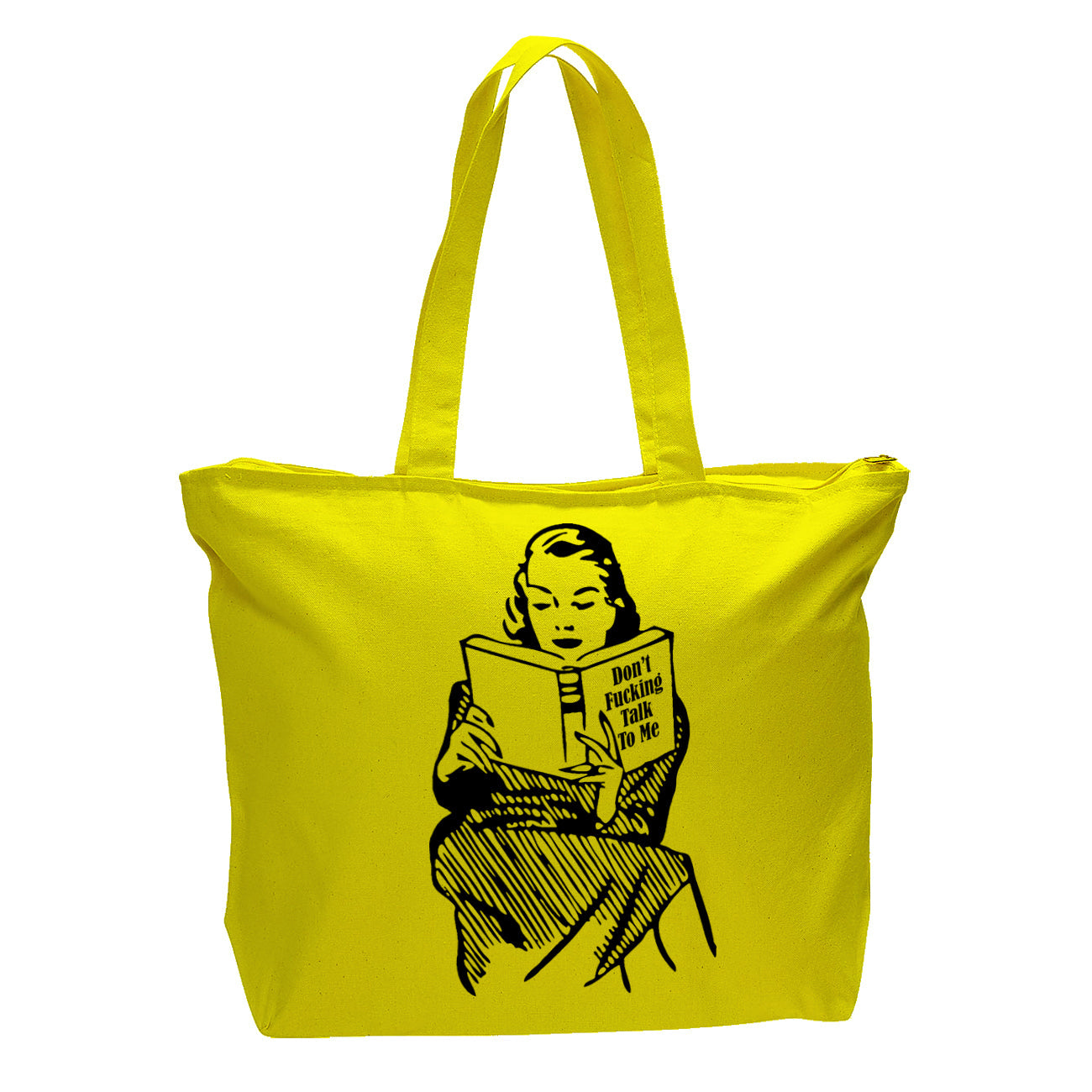 Funny Sarcastic 'Don't Talk to Me' Tote Bag - Trendy Insulated Grocery Shopping & Beach Tote - Perfect for Work, Gym & Travel