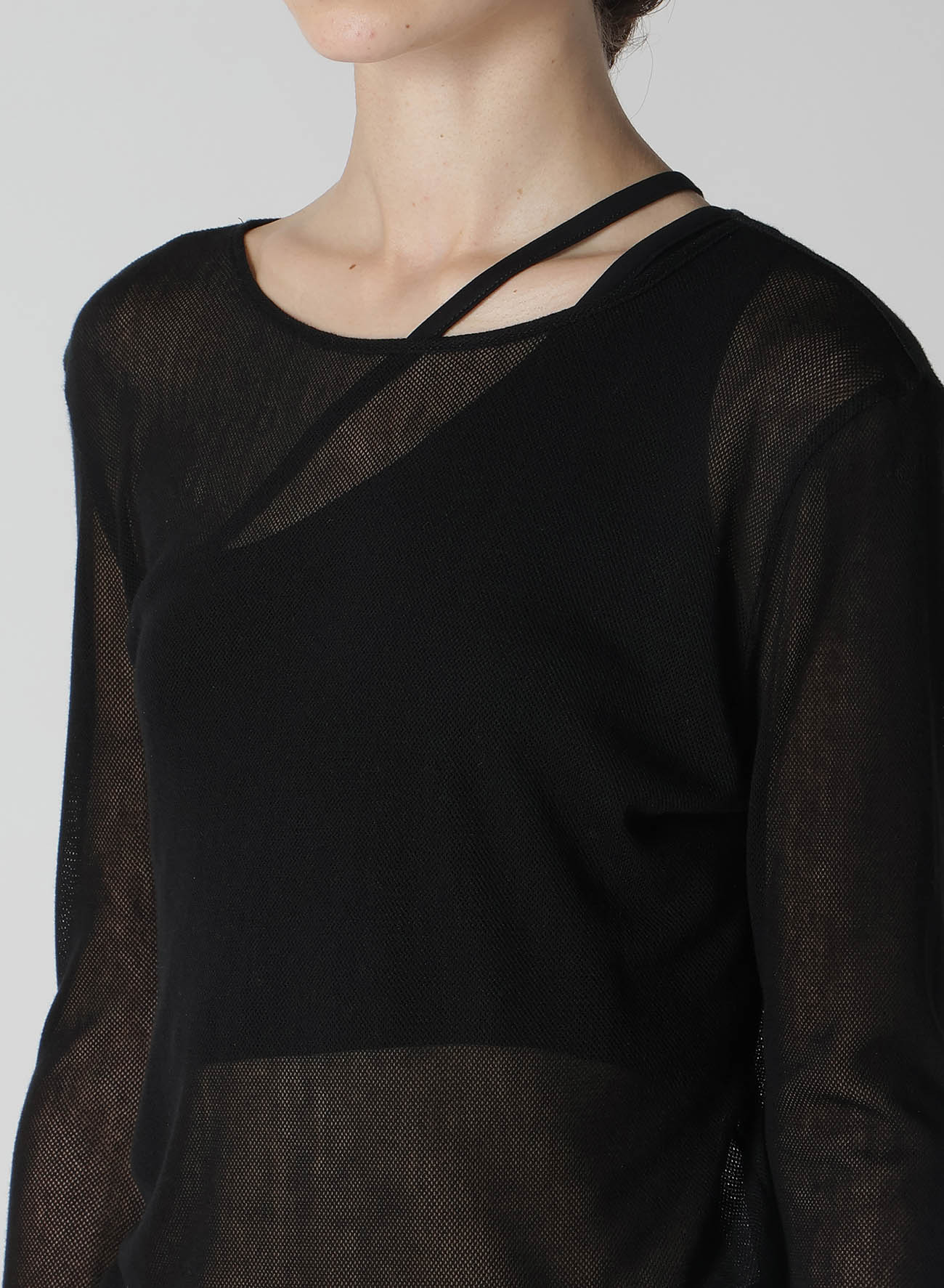 Breathable Cellulose Tulle Wide Neckline Long Sleeve Blouse - Elegant Women's Fashion Top for Party, Wedding & Special Occasions