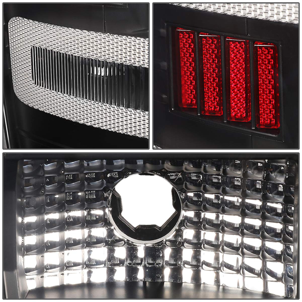Auto Dynasty 3D LED Tail Lights Brake Lamp for Chevy Silverado 1500/2500HD/3500HD (2014-2019) - Black Housing & Clear Lens - Enhanced Visibility & Style for Night Driving & Custom Truck Upgrades