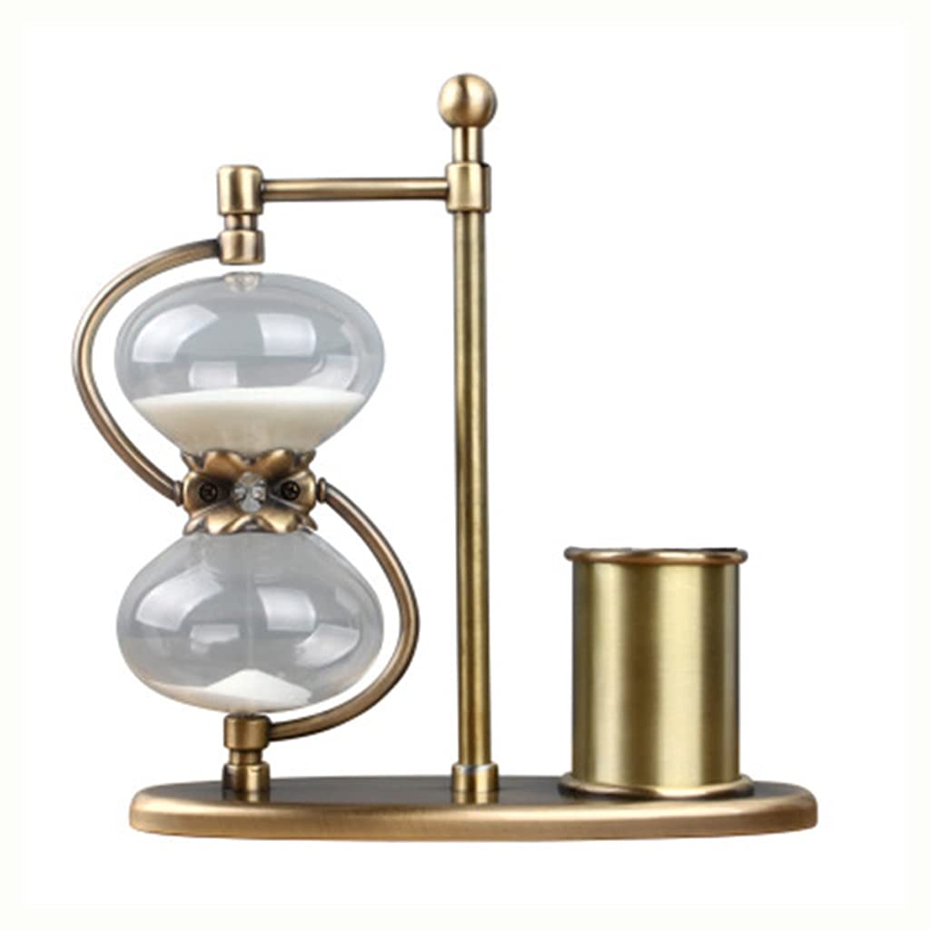 Creative Hourglass Timer Pen Holder - 30 Minute Sand Timer for Office Desk, Study Room & Home Decor | Perfect for Time Management, Productivity & Craft Decoration