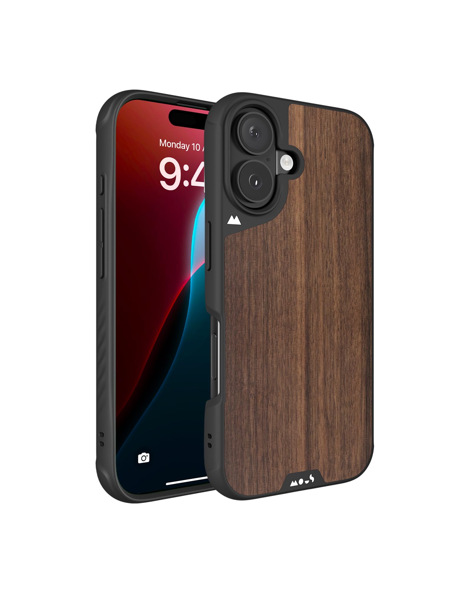 Mous Limitless 6.0 iPhone 16 Case with MagSafe - Premium Walnut Wood Protective Shockproof Cover - Perfect for Outdoor Activities, Travel & Everyday Use