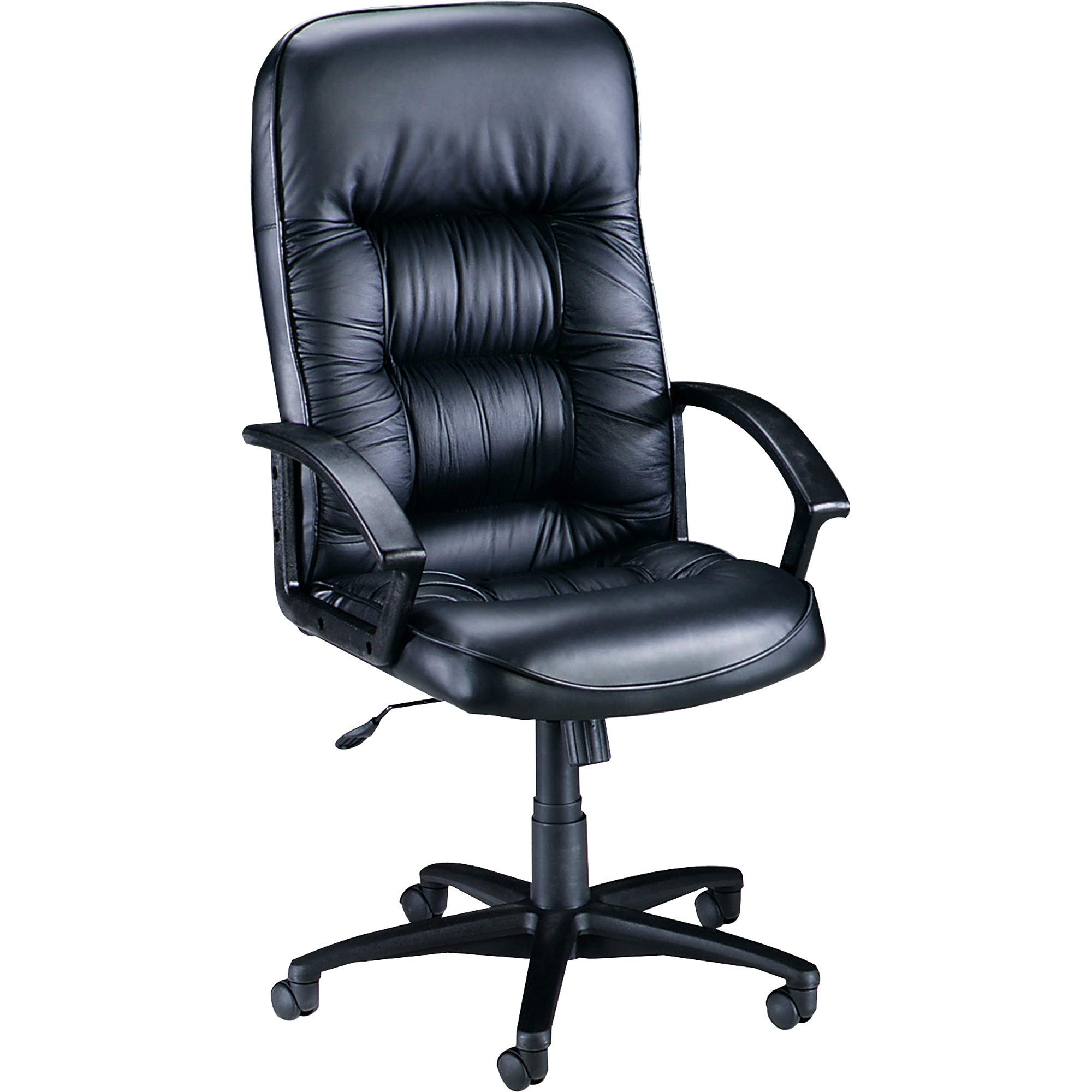 Lorell High-Back Office Chair - Ergonomic Executive Desk Chair with Adjustable Height & Lumbar Support, Black - Perfect for Home Office, Conference Rooms & Workspaces