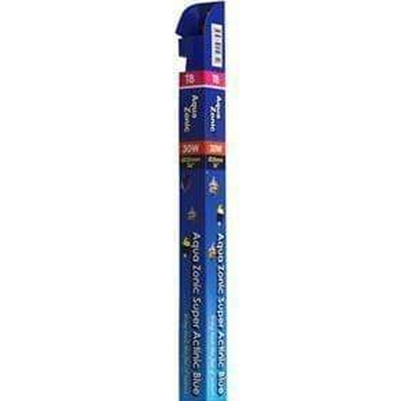Aqua Zonic Super Actinic Blue T8 Fluorescent Light Bulb - Perfect for Saltwater Reef Aquariums & Coral Growth