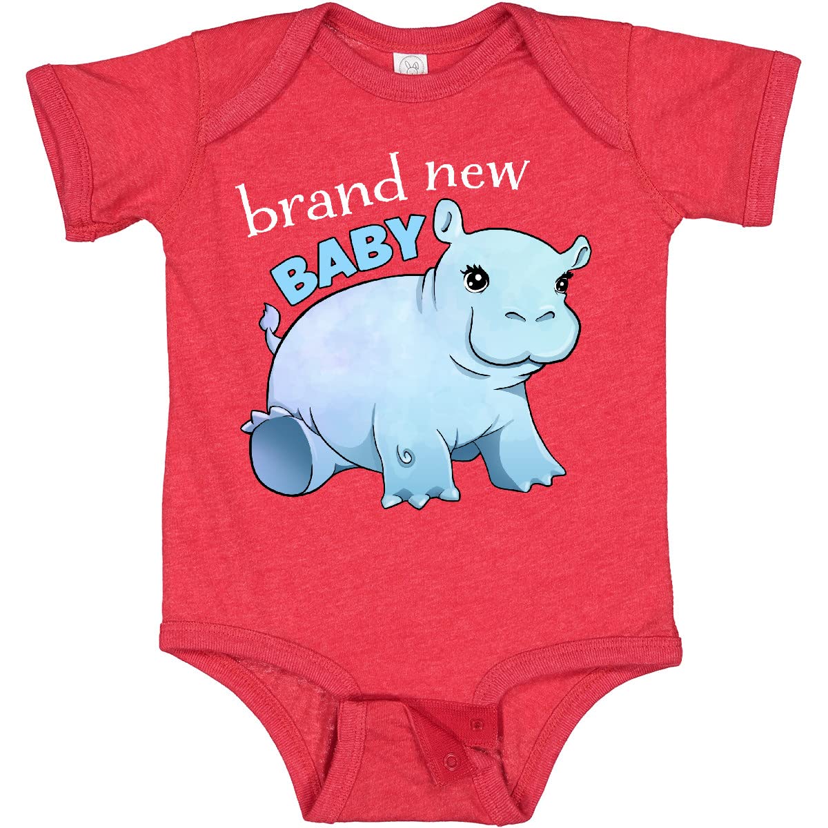 Inktastic Cute Baby Hippo Bodysuit - Soft & Comfortable Cotton Onesie for Newborns & Infants - Perfect for Playtime, Photo Shoots & Everyday Wear