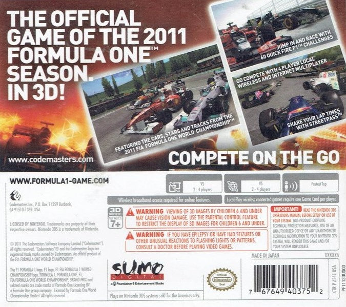 Gioco Formula 1 2011 Racing Game - Authentic F1 Simulation for PC & Console | Perfect for Racing Enthusiasts & Gaming Parties