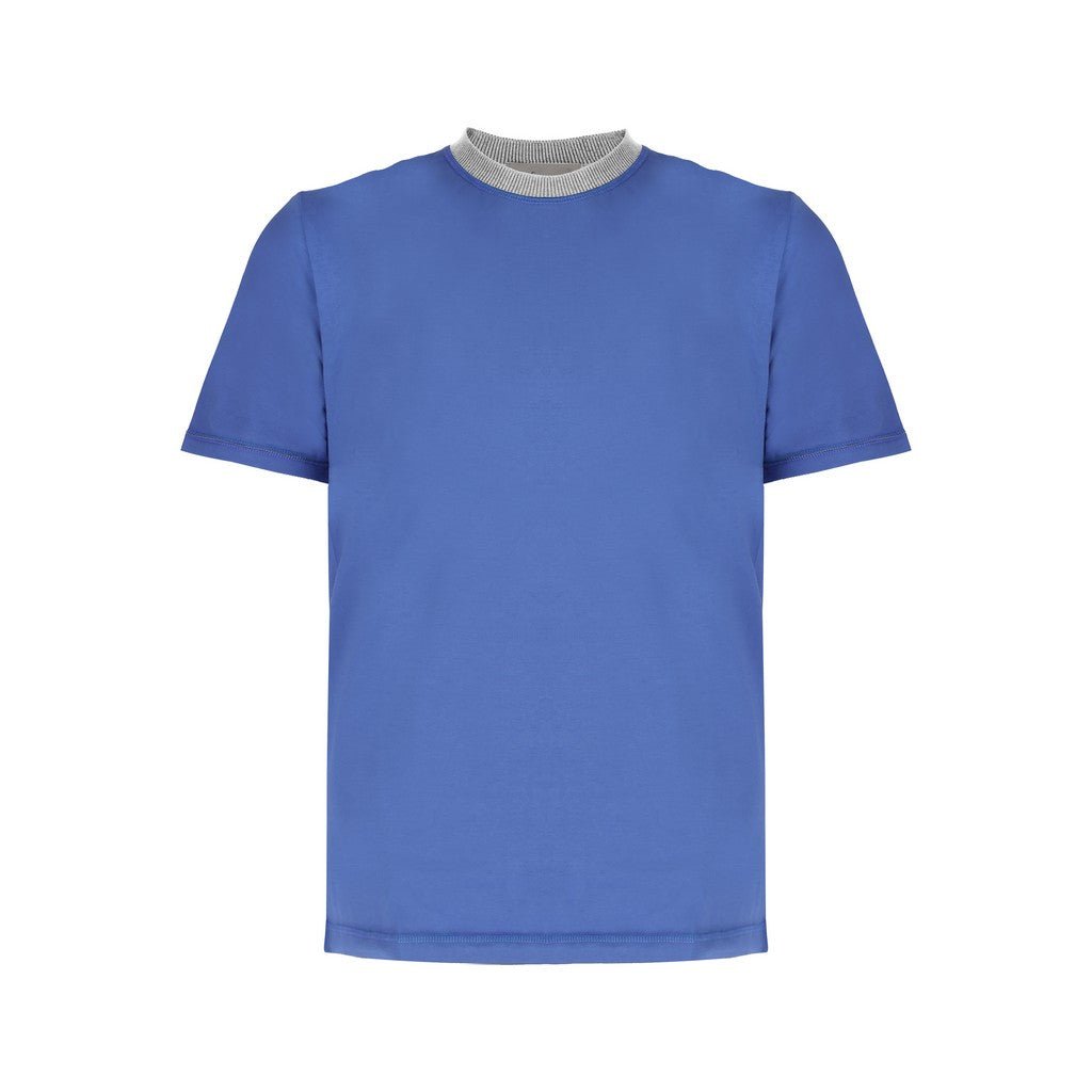Premium Cotton Jersey Crew Neck T-Shirt for Men | Soft & Comfortable Mid Blue Casual Tee | Perfect for Everyday Wear, Gym & Outdoor Activities