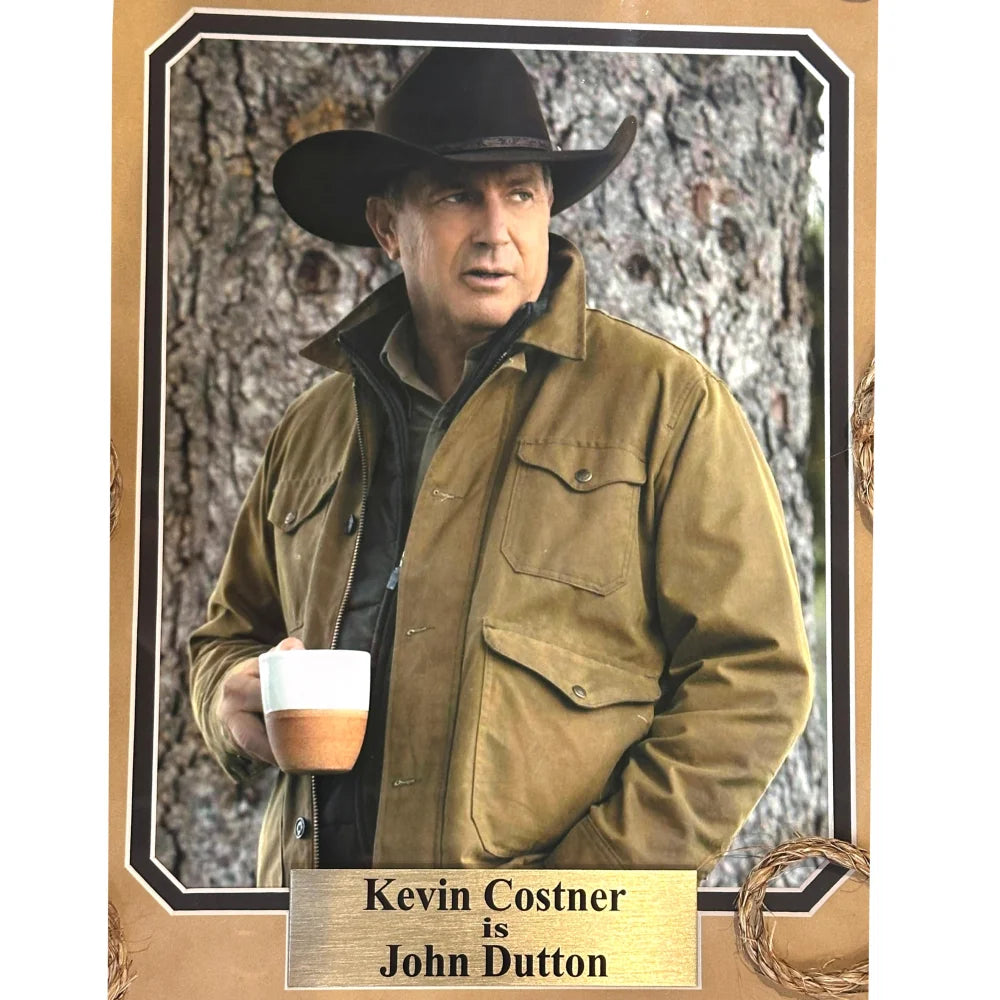 Kevin Costner Autographed Yellowstone John Dutton Signed Photo - PSA/DNA Certified Framed Memorabilia - Perfect for Western Decor, Man Cave & Movie Fan Gift