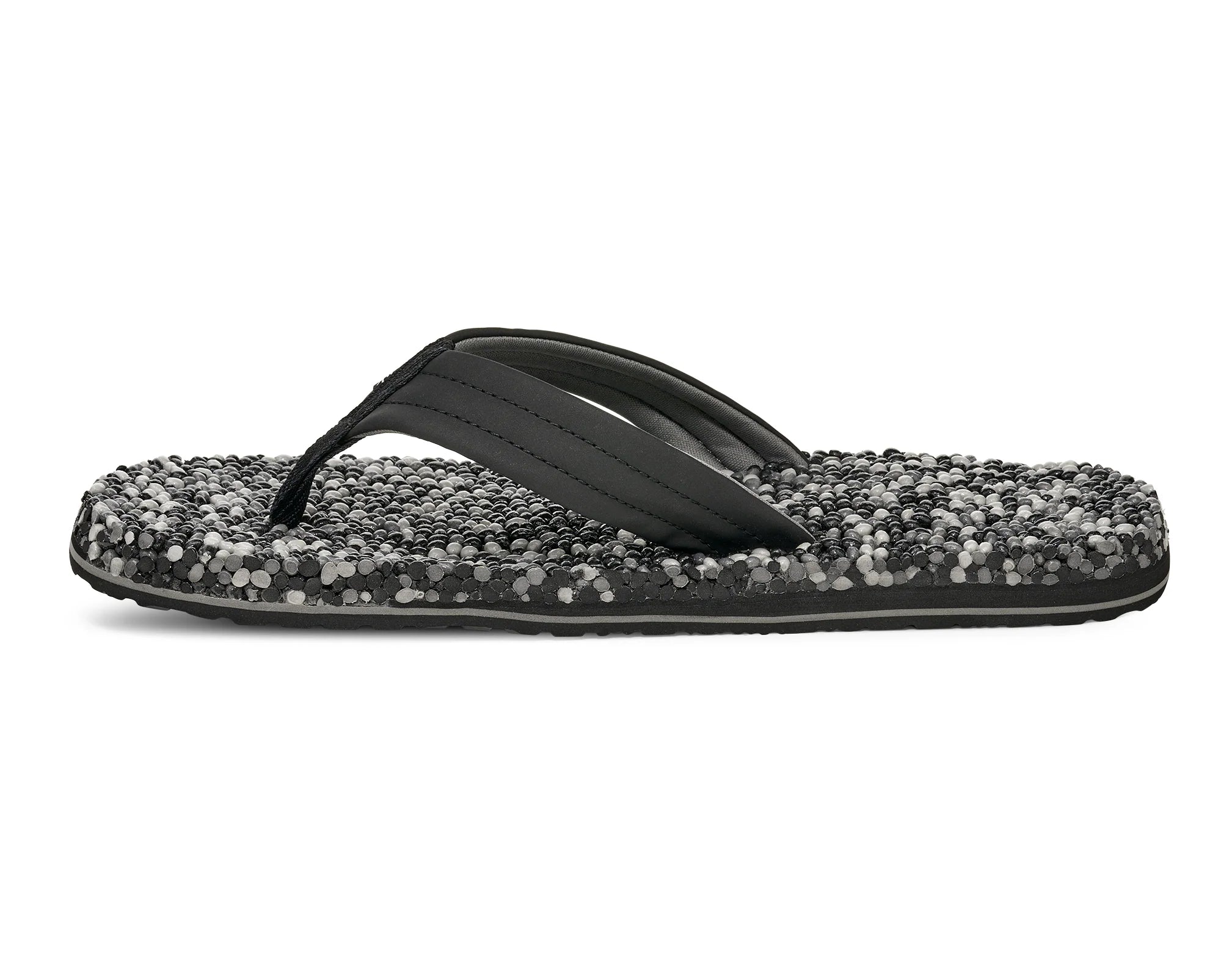 Sanuk Men's Bubblecush Comfort Sandals - Black & Multi Color | Lightweight & Cushioned for Beach, Pool, Travel & Casual Wear