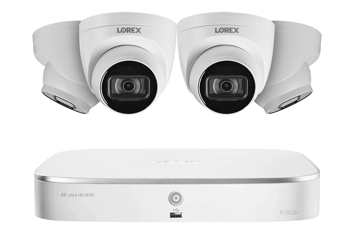 Lorex Fusion 4K 16 Channel (8 Wired + 8 WiFi) 2TB NVR Security System with Dome Cameras & Listen-In Audio - Home & Business Surveillance for Indoor/Outdoor Use
