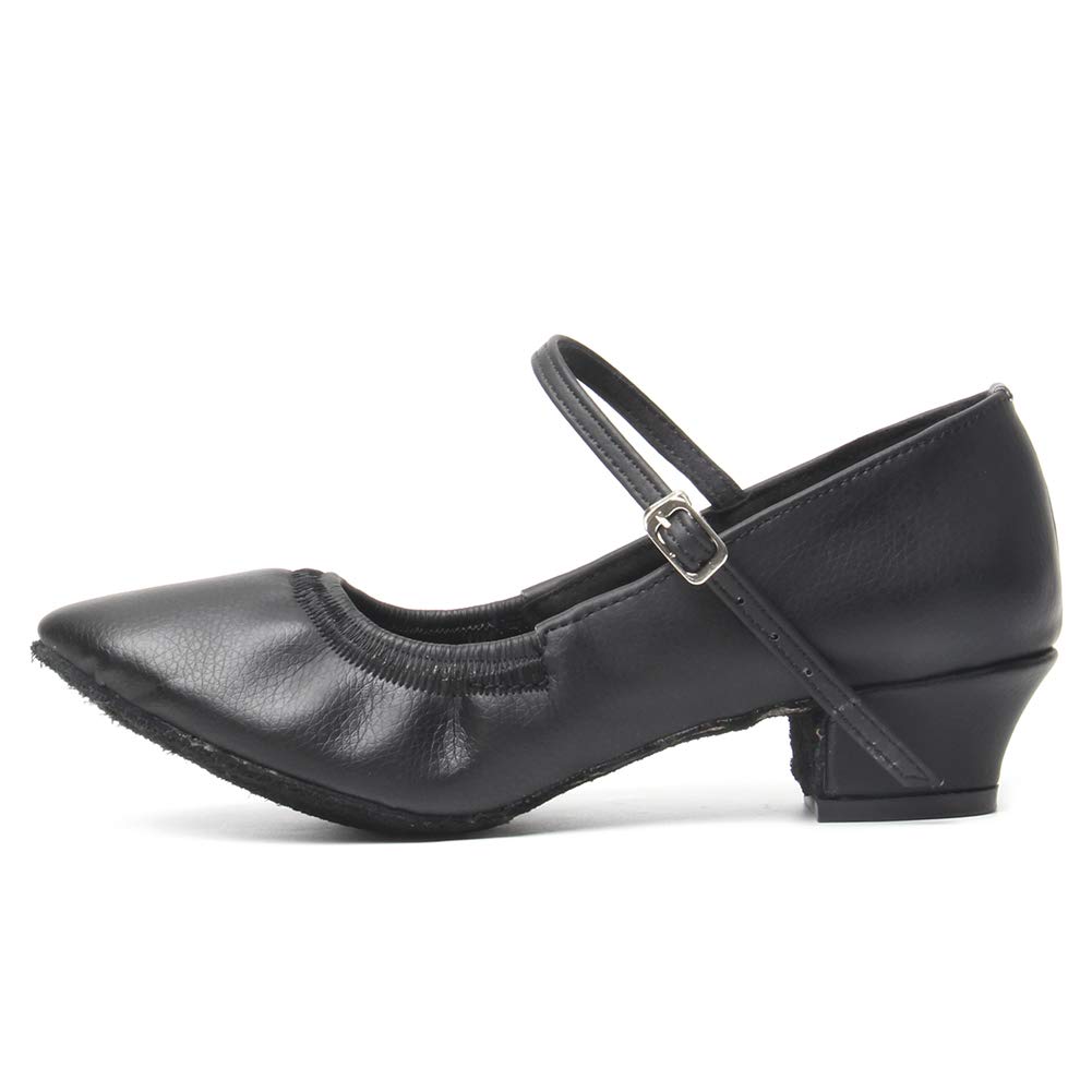 TINRYMX Women's Latin Dance Shoes - Closed Toe Ballroom Salsa Tango Shoes for Practice & Performance | Perfect for Dance Classes, Competitions & Social Dancing
