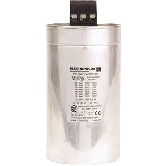 10kVar 525V 50Hz 3 Phase Power Factor Correction Capacitor - 3 x 38.5uF Gas Filled for Industrial Equipment (85 x 230mm) - Perfect for HVAC Systems, Motors & Energy Efficiency Applications