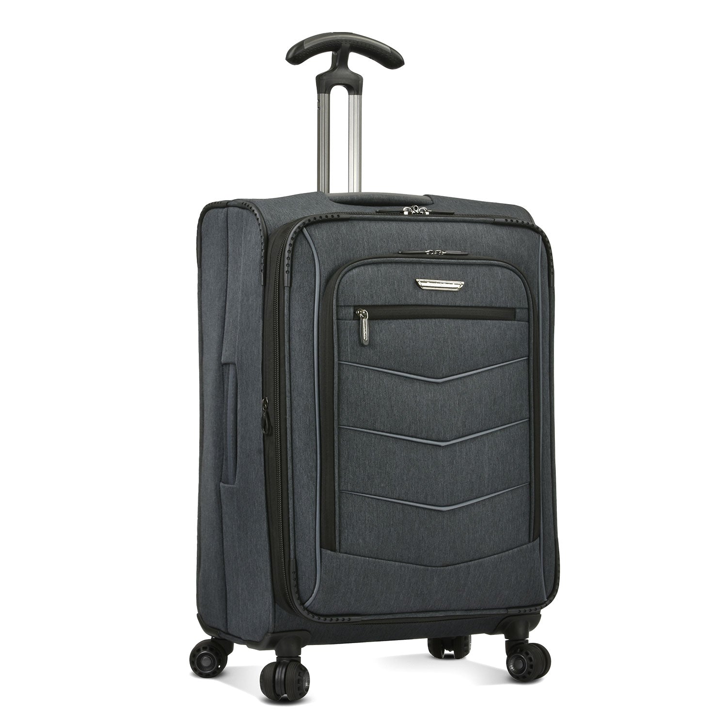 Silverwood Softside Medium Checked Luggage - Lightweight Expandable Carry-On Suitcase for Travel, Business Trips & Weekend Getaways | Durable Spinner Wheels & TSA Lock