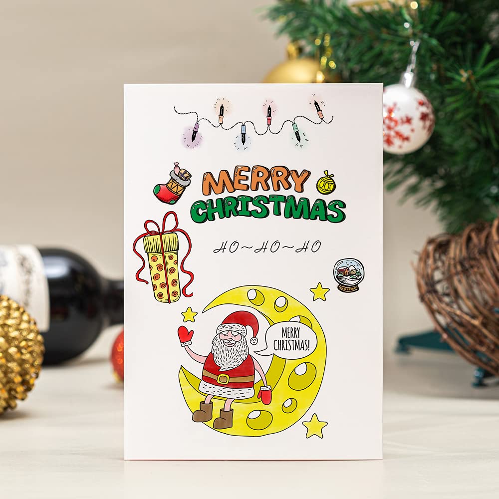 Christmas Clear Stamps Set - Santa Claus & Snowman Silicone Stamps for Card Making, Scrapbooking, DIY Crafts, Embossing, Holiday Decorations - Perfect for Greeting Cards, Gift Wrapping & Christmas Albums