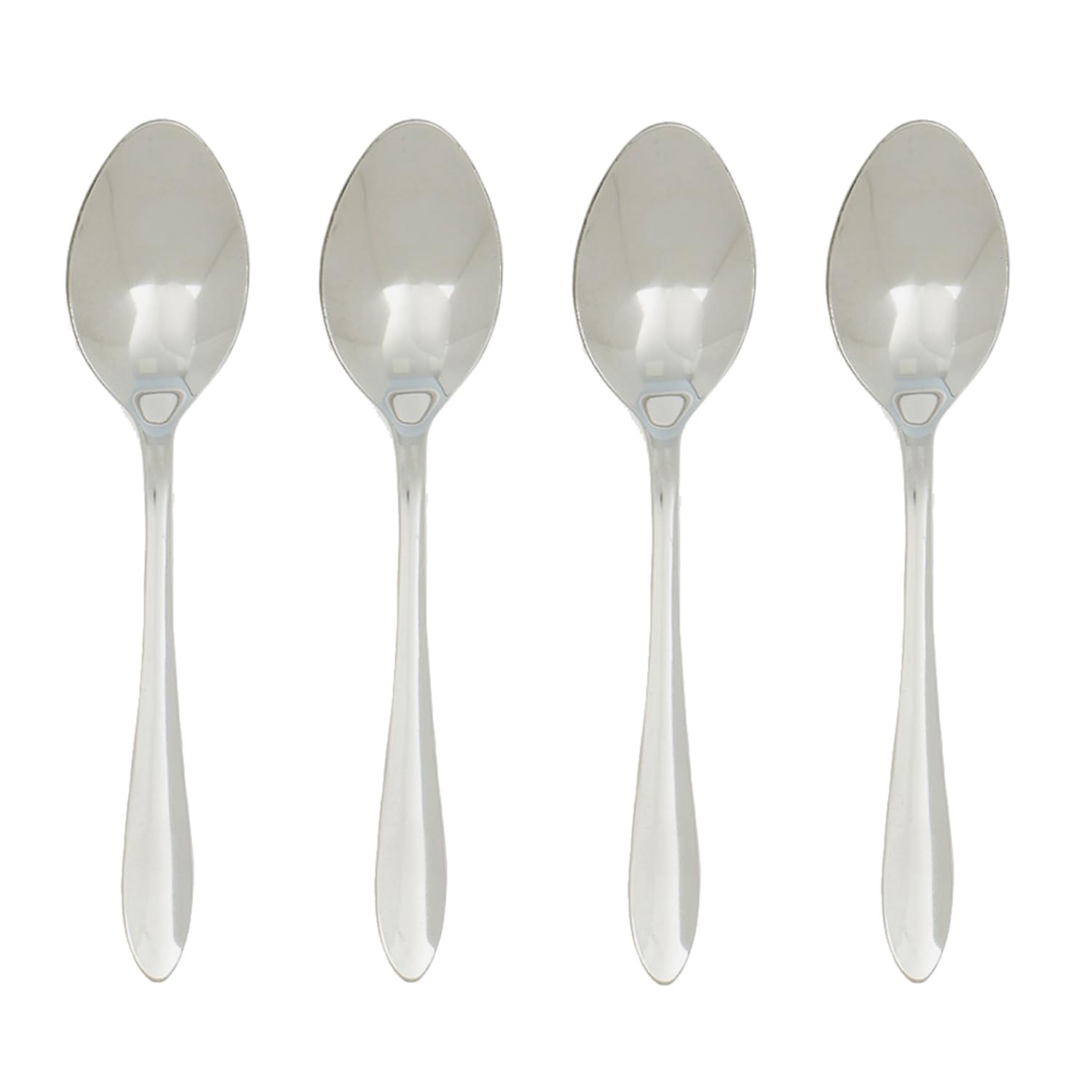Premium 4-Piece Stainless Steel Dinner Spoons Set - Elegant Silverware for Everyday Dining, Parties & Restaurant Use