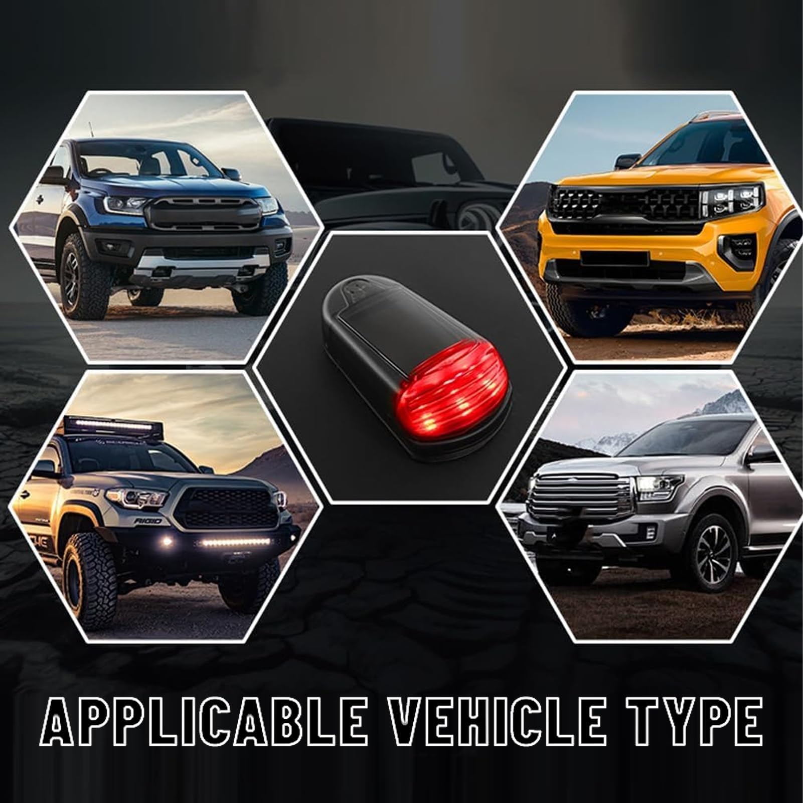 2024 Solar Truck Cab Lights - Wireless, 7 Colors, App Control for Cars & Trucks