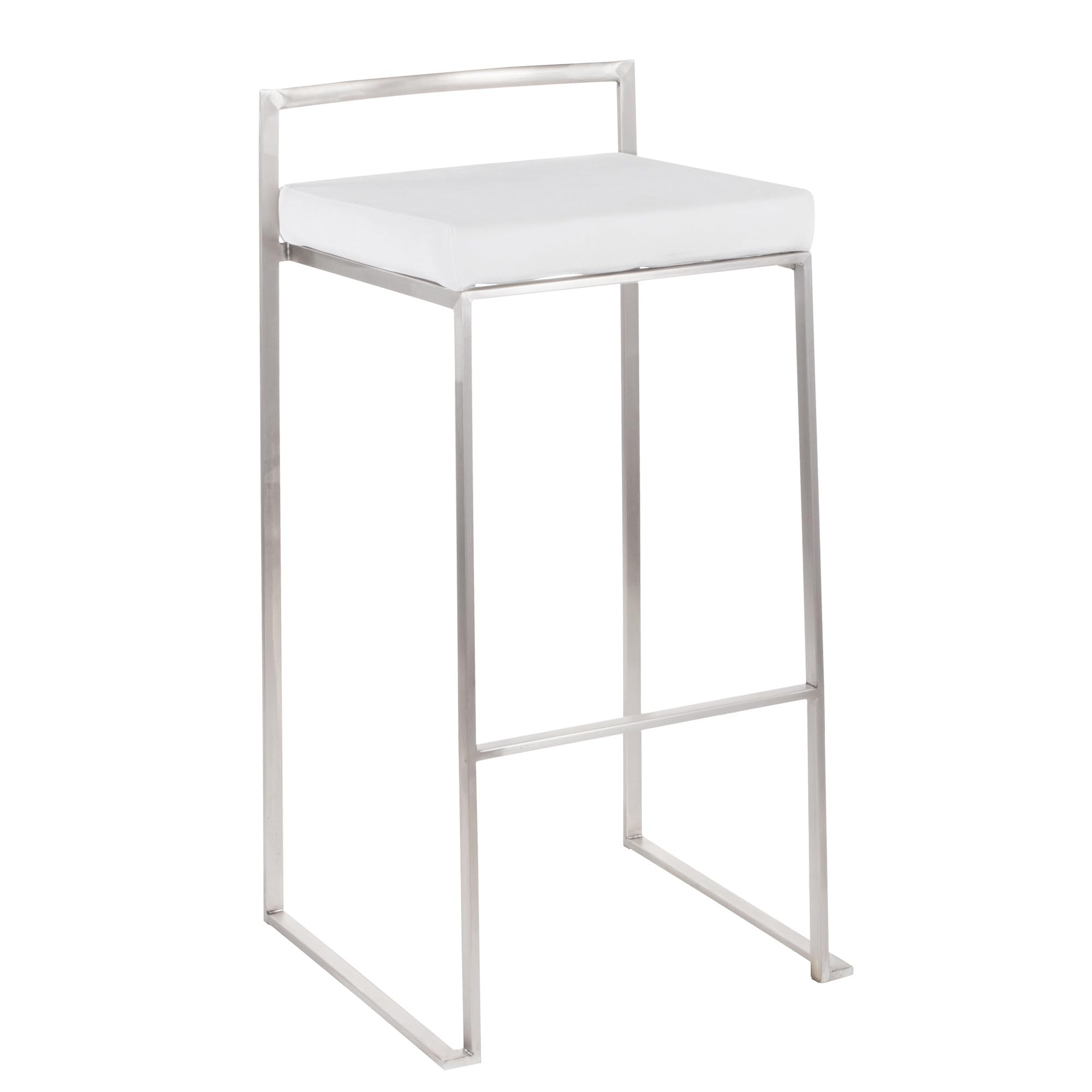 Fuji Stacker Bar Stool Set of 2 - Modern Bar Chairs for Kitchen Island, Pub & Restaurant Counter Height Seating - Durable & Space-Saving Stackable Bar Stools