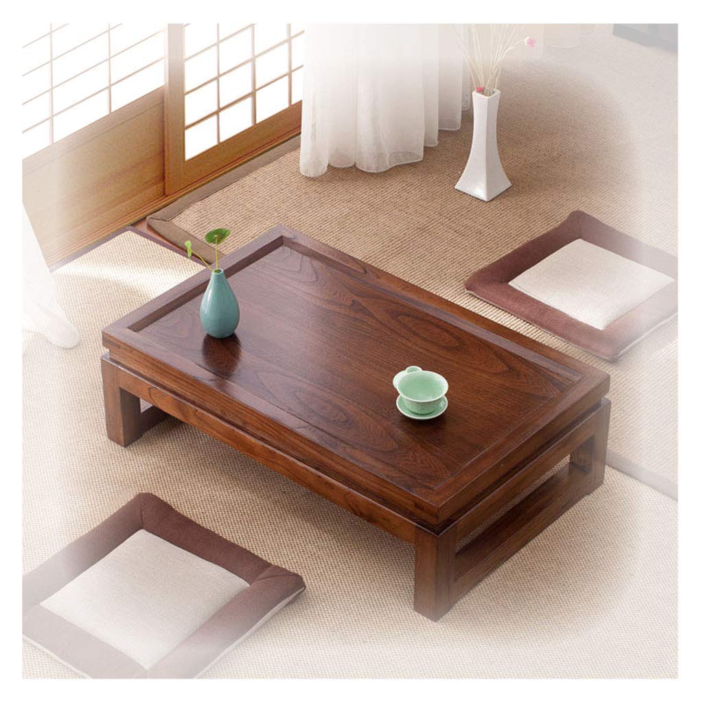 Natural Wooden Low Table - Lightweight Cushioned Laptop Desk & Bedside Breakfast Table - Easy Assembly for Home Office, Dorm & Living Room Use