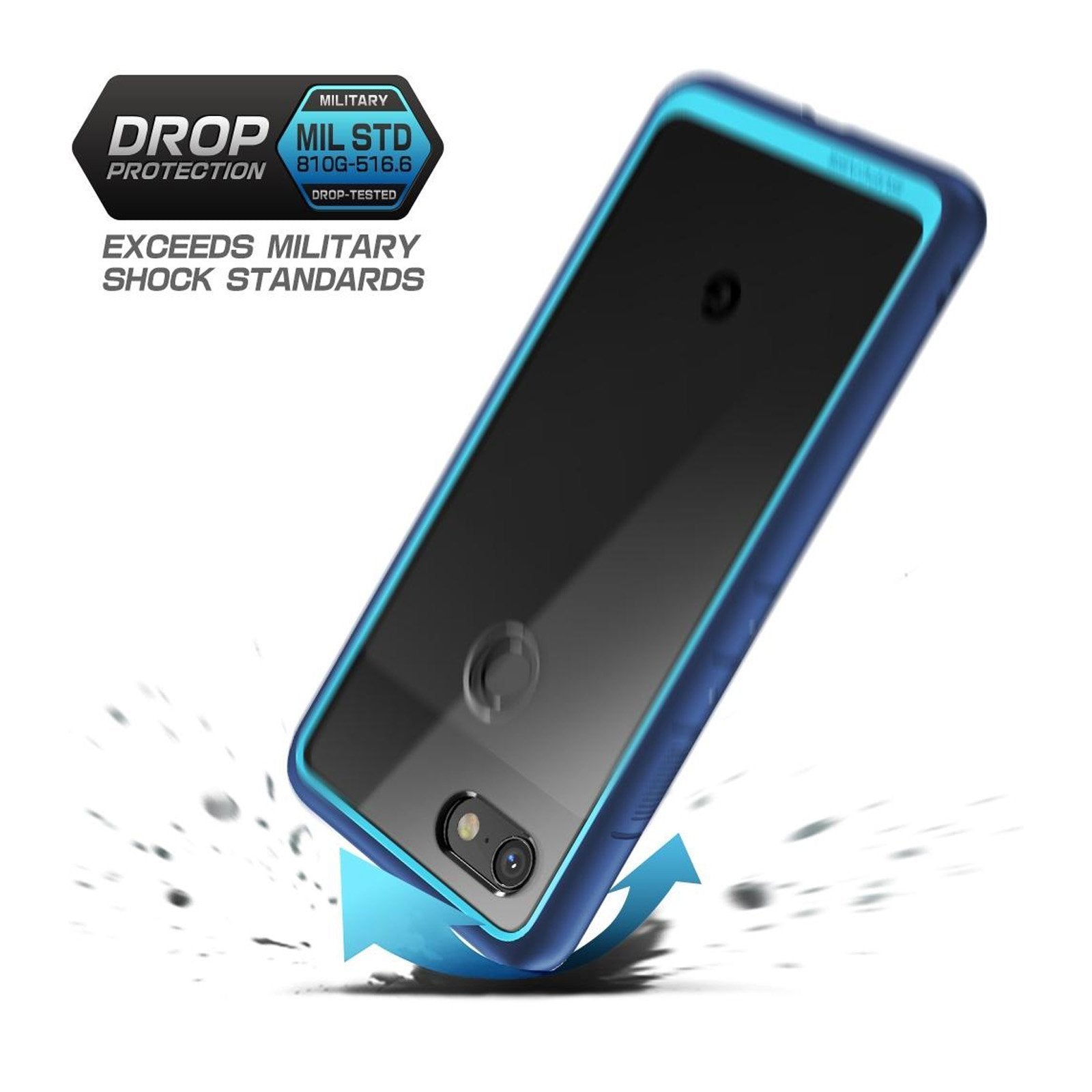 Google Pixel 3 Unicorn Beetle Style Protective Clear Case with Shock-Absorbing TPU Bumper in Blue - Slim Fit, Scratch-Resistant Cover for Everyday Protection (Perfect for Work, Travel & Outdoor Activities)