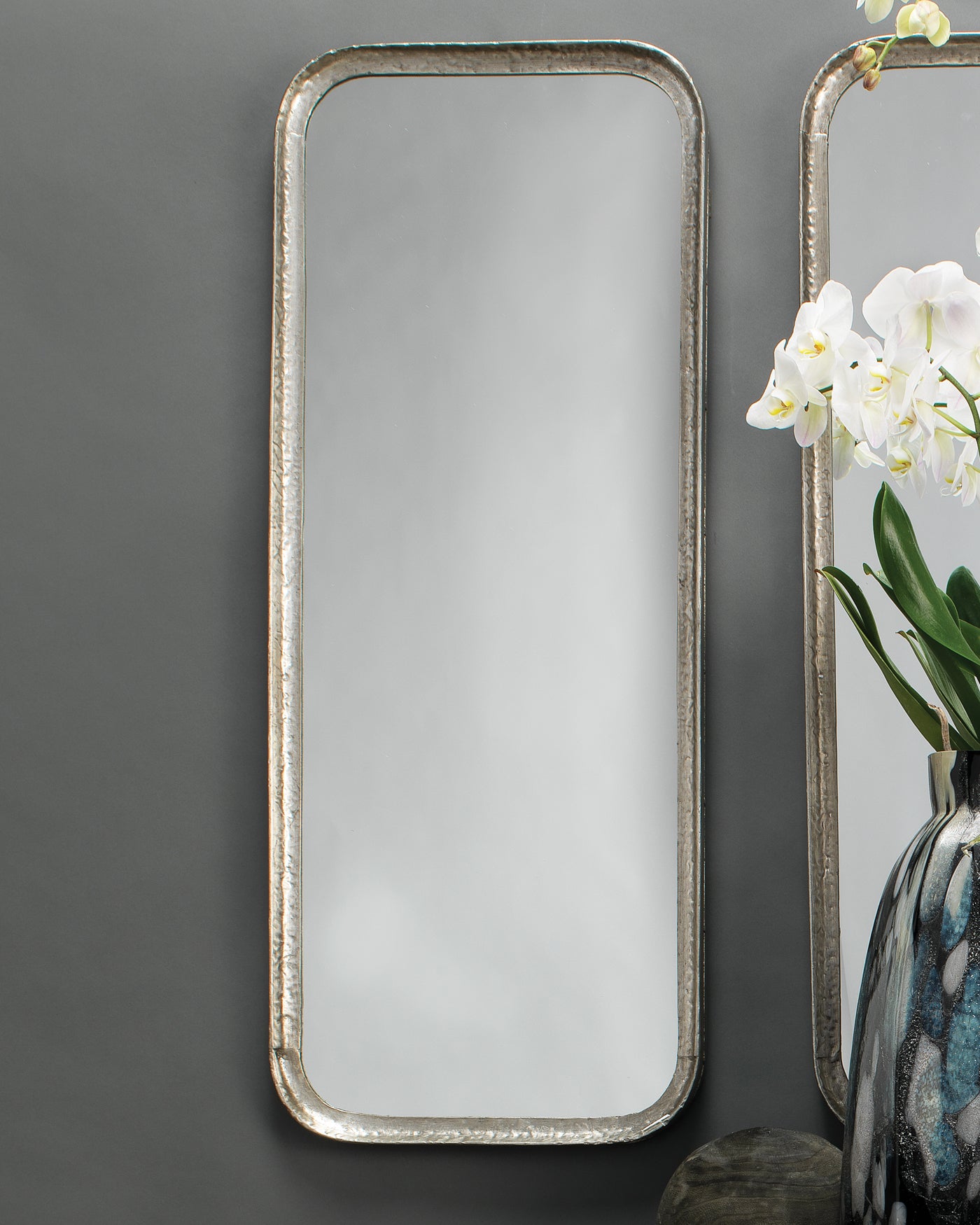 Capital Rectangle Mirror with Silver Leaf Finish - Elegant Home Decor for Living Room, Bedroom & Entryway