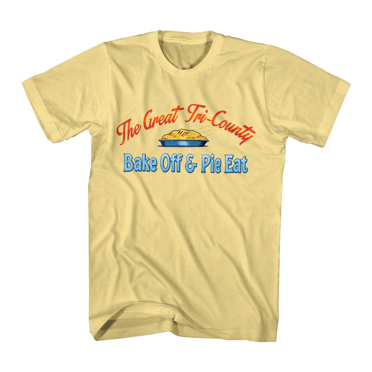 Stand By Me Men's Graphic T-Shirt - Funny Pie Eating Design - Vegas Gold Color - Large Size - Perfect for Casual Wear, Movie Nights & Fan Gifts