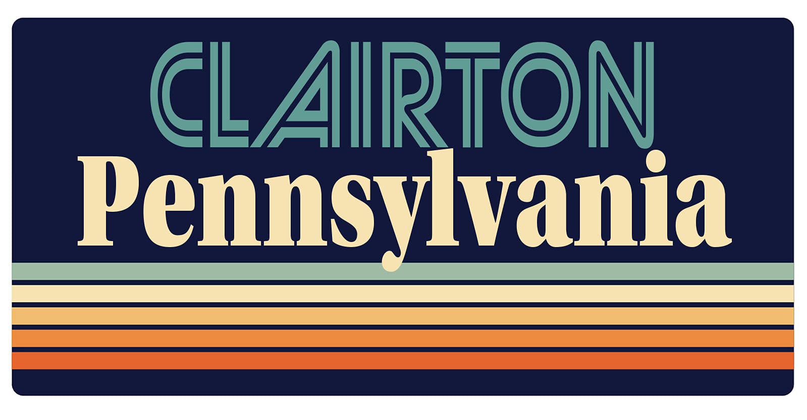 Clairton Pennsylvania 5 x 2.5-Inch Retro Fridge Magnet - Vintage Souvenir for Refrigerators, Lockers & Metal Surfaces - Perfect for Home, Office & Travel Memories