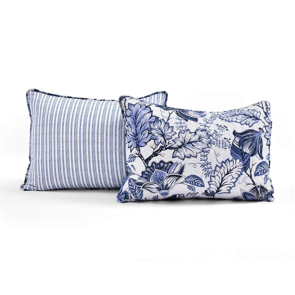 Lush Decor Reversible Quilt Set - Full Queen, Blue for Cozy Bedrooms