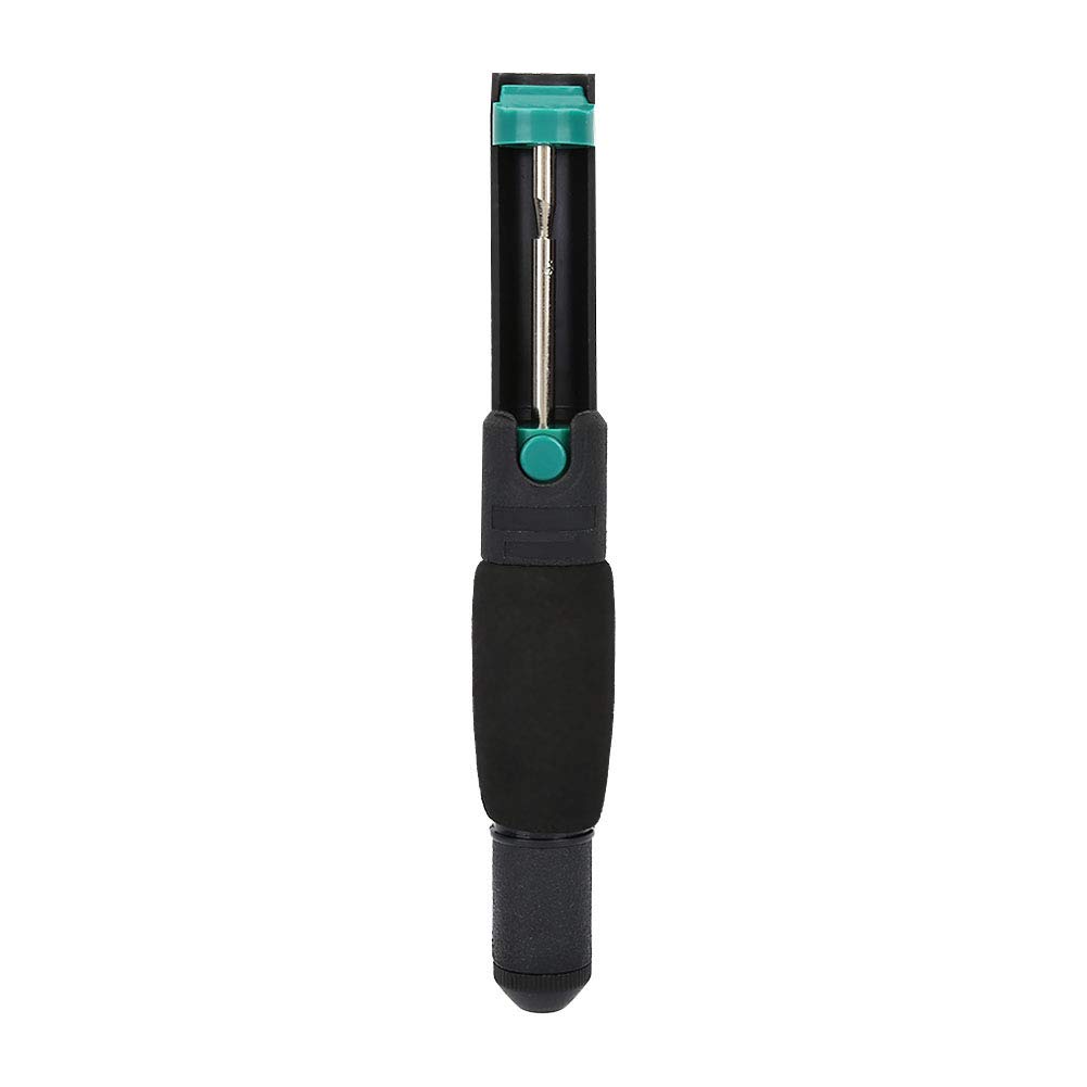 Professional Desoldering Pump & Solder Sucker Tool with Wick - Portable Vacuum Suction for Electronics Repair, DIY Projects, and PCB Maintenance (Gray) - Perfect for Removing Solder from Circuit Boards, Wires, and Components