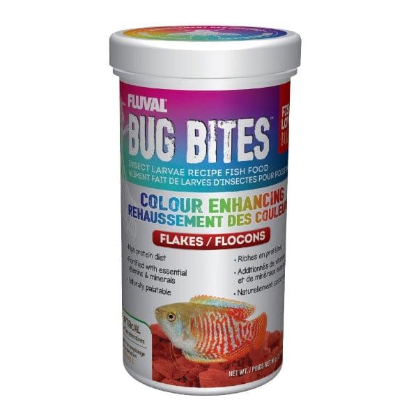 Fluval Bug Bites Color Enhancing Tropical Fish Food Flakes - High Protein Diet for Vibrant Colors - Ideal for Betta, Goldfish & Cichlids in Home Aquariums