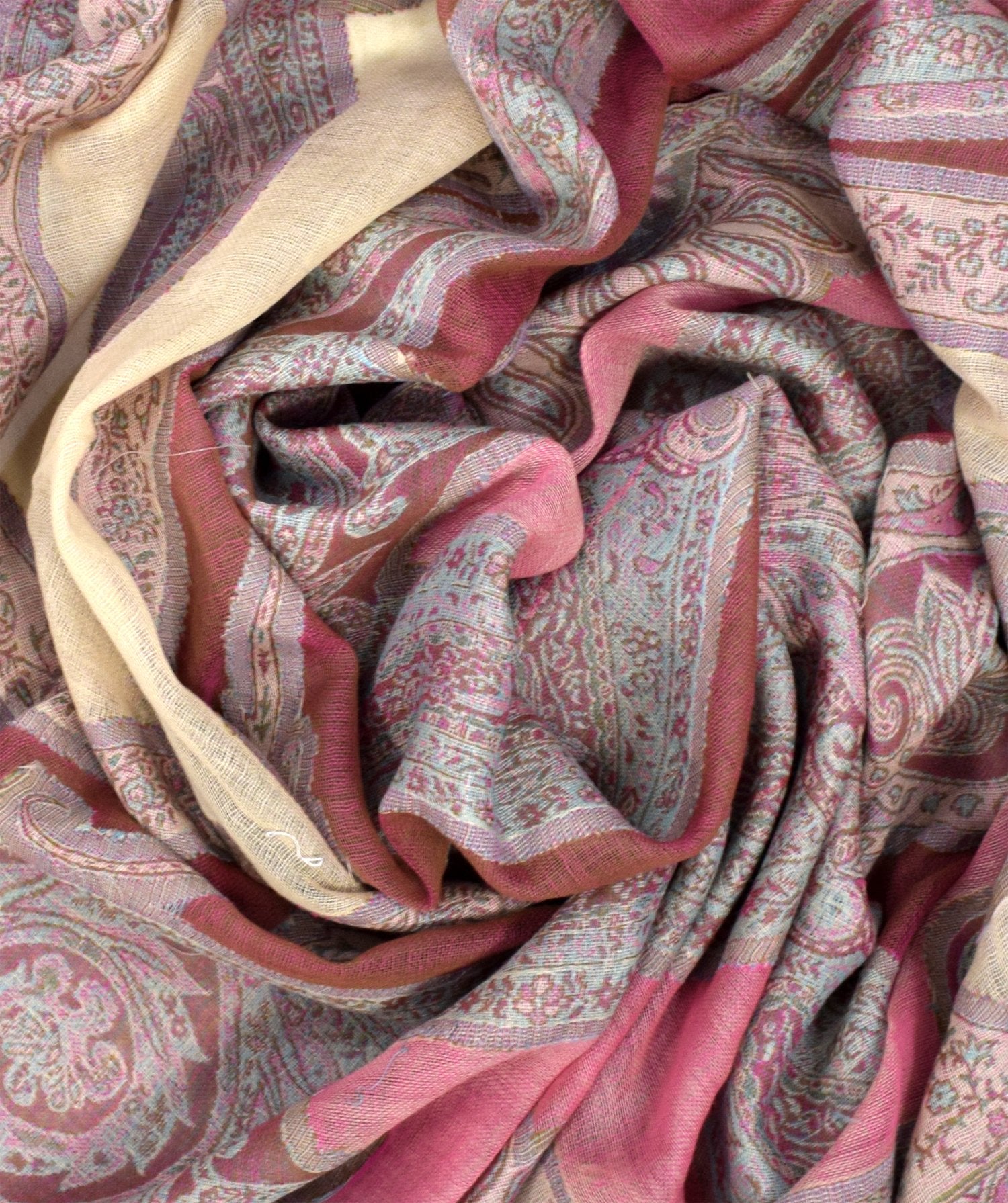 Elegant Handmade Paisley Damask Pashmina Shawl Scarf for Women - Lightweight Sheer Wrap for Parties, Weddings & Evening Events