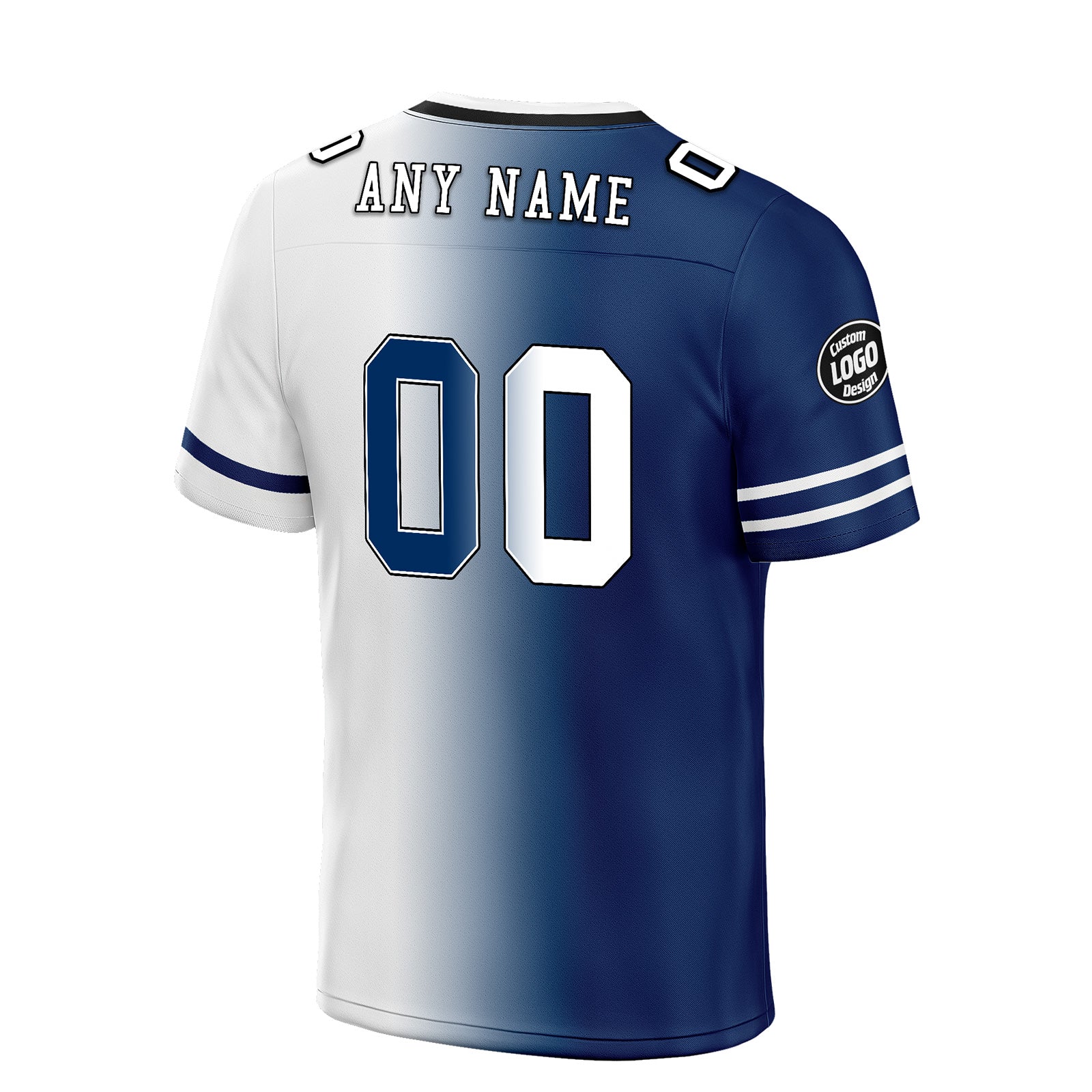 Custom Blue & White Indiana Personalized Authentic Football Jersey FBJ02 D028017 - Perfect for Game Day, Tailgating & Fan Apparel Gifts