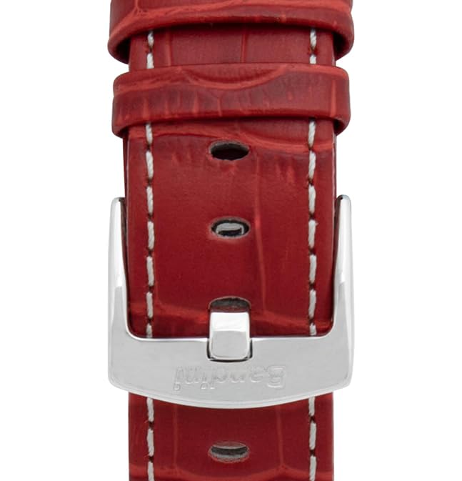 7 - Red and White / Silver Buckle