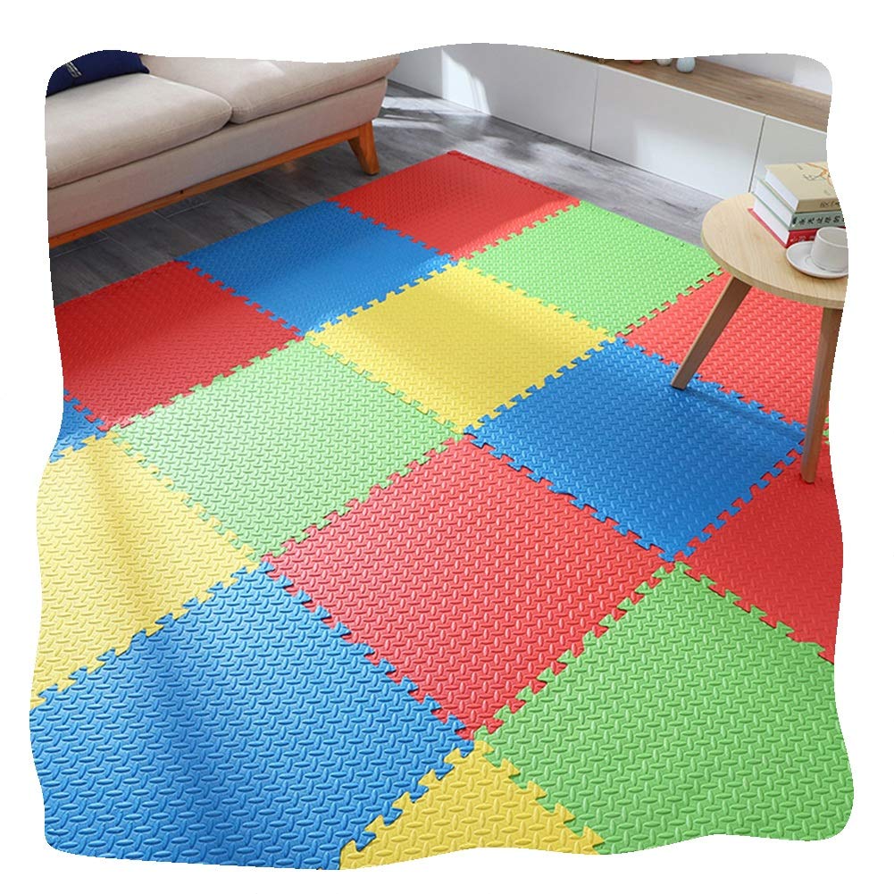 Interlocking Foam Floor Tiles for Kids - 25mm Thick Non-Slip Puzzle Play Mat - 9 Pack (60x60x2.5cm) Colorful EVA Foam Mats for Nursery, Playroom & Gym - Soft & Durable Home Flooring Solution