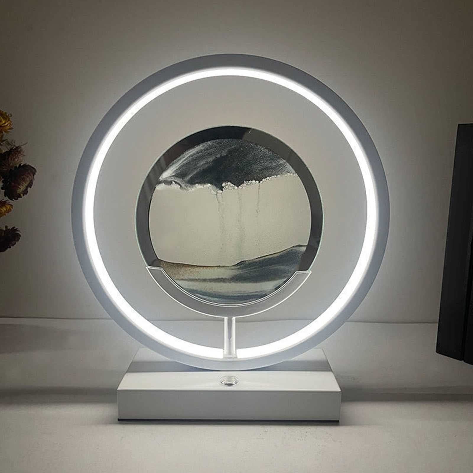 Xianfei Creative Quicksand Painting LED Table Lamp - 3D Dynamic Hourglass Sand Art Lamp for Home & Office Desk Decor | Perfect for Relaxation, Meditation & Stress Relief