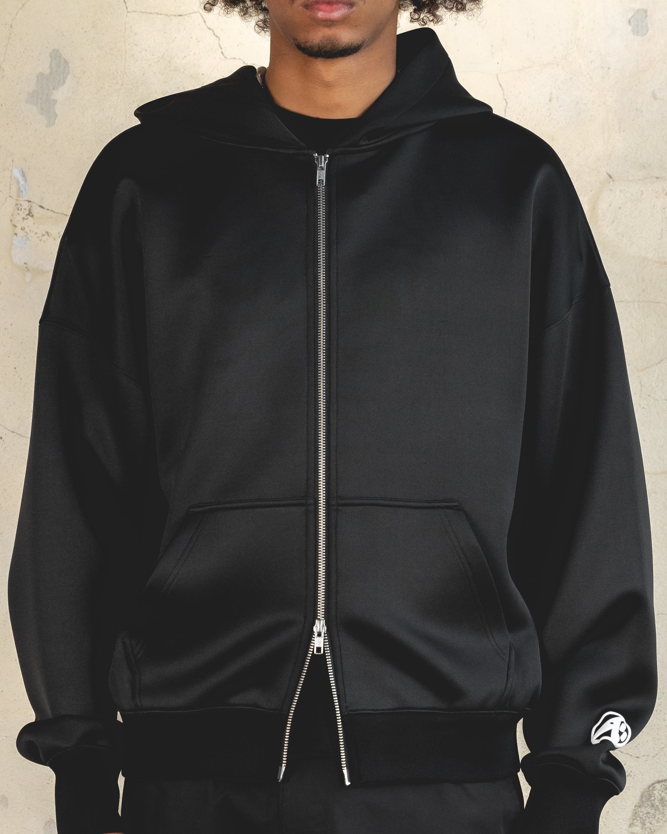 404 Function Zip Hoodie Black - Stylish & Comfortable Men's Pullover for Outdoor Activities & Casual Wear