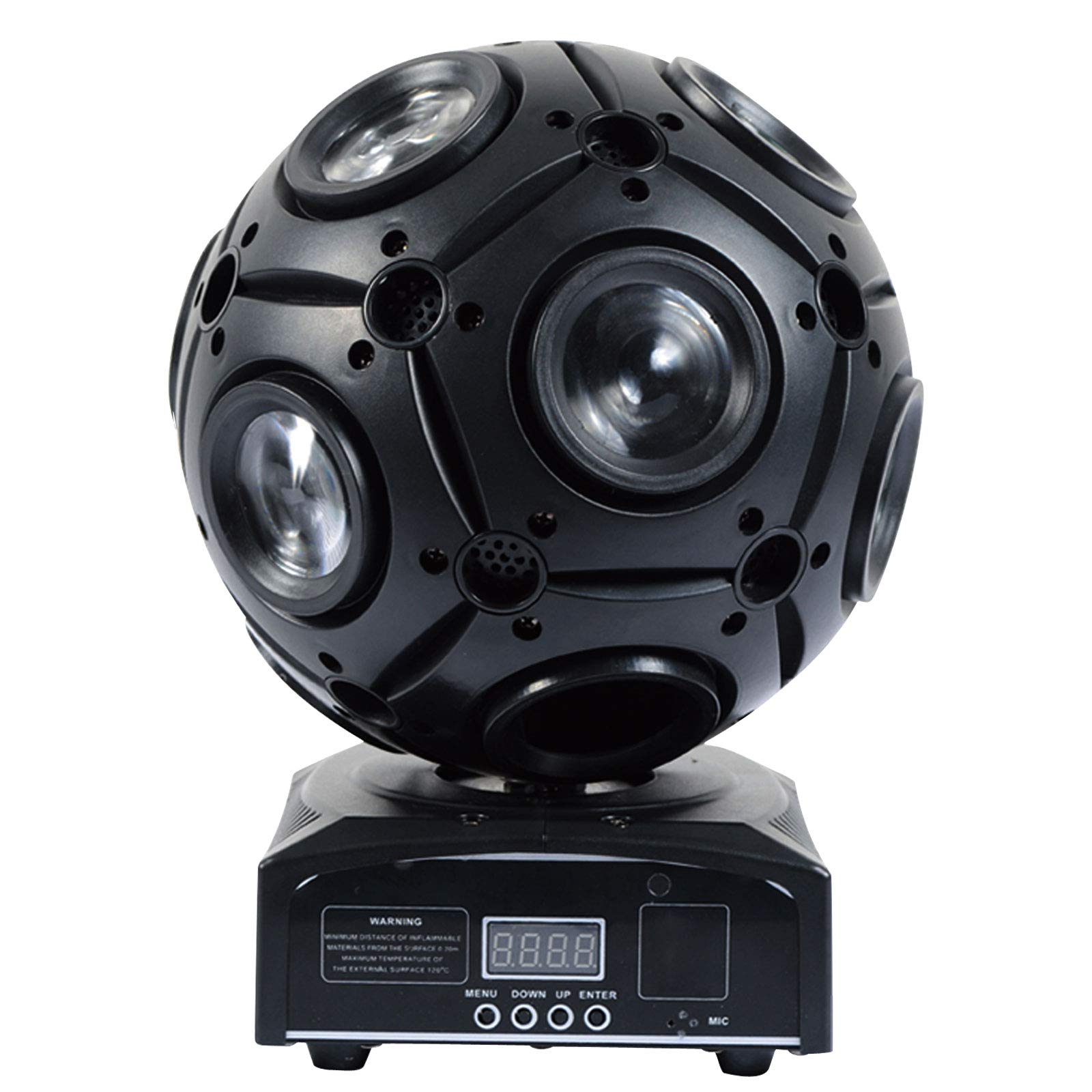 4-in-1 RGB Moving Head Light 120W - Professional DMX Stage Lighting for DJ, Club, Bar, Wedding & Concert - RGBWA+UV Beam Spot with Sound Active Mode for Dynamic Stage Effects