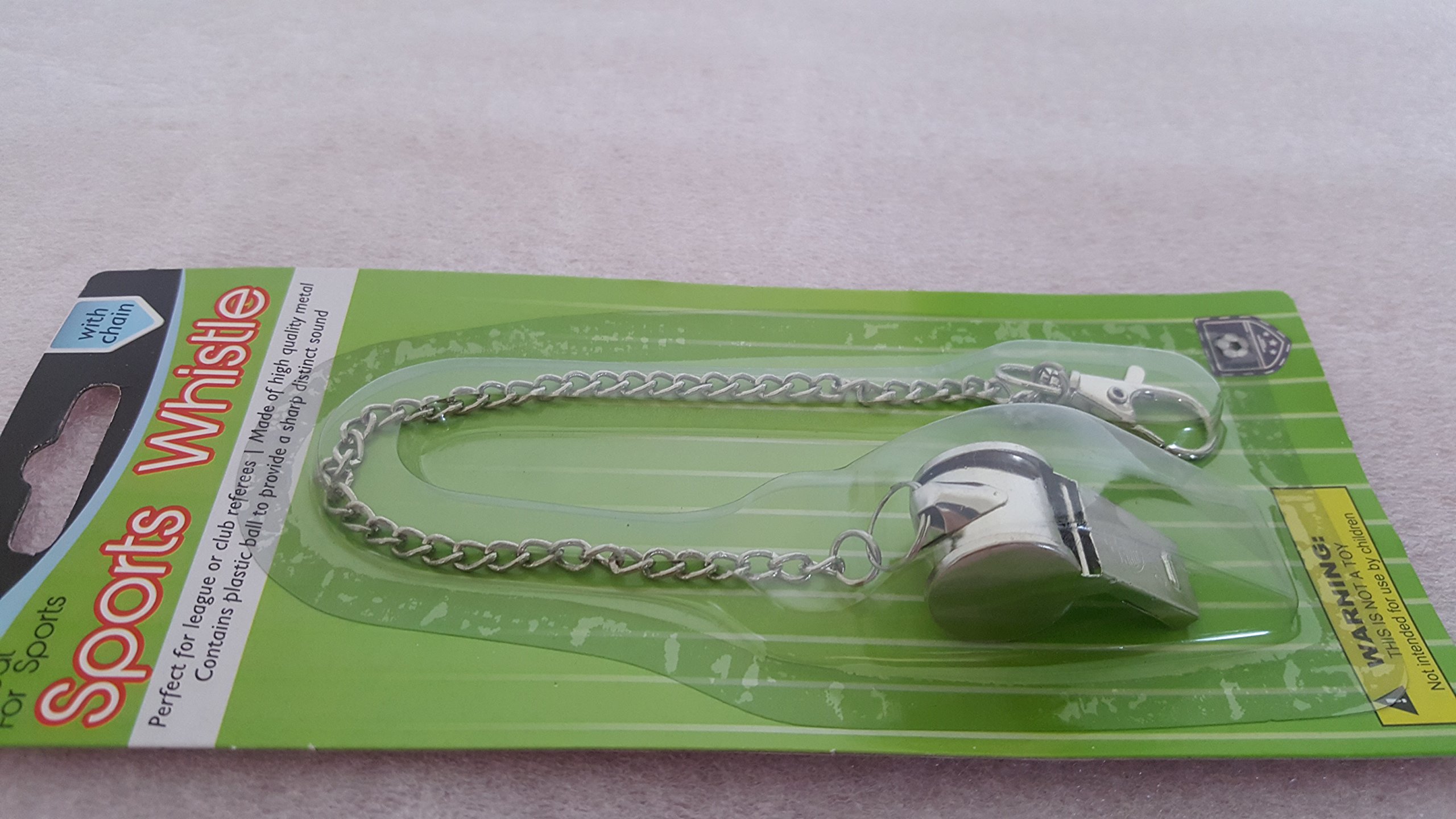 Bulk Whistles with Chain - Silver Metal Safety Whistle for Sports, Lifeguards, Coaches, and Emergency Situations