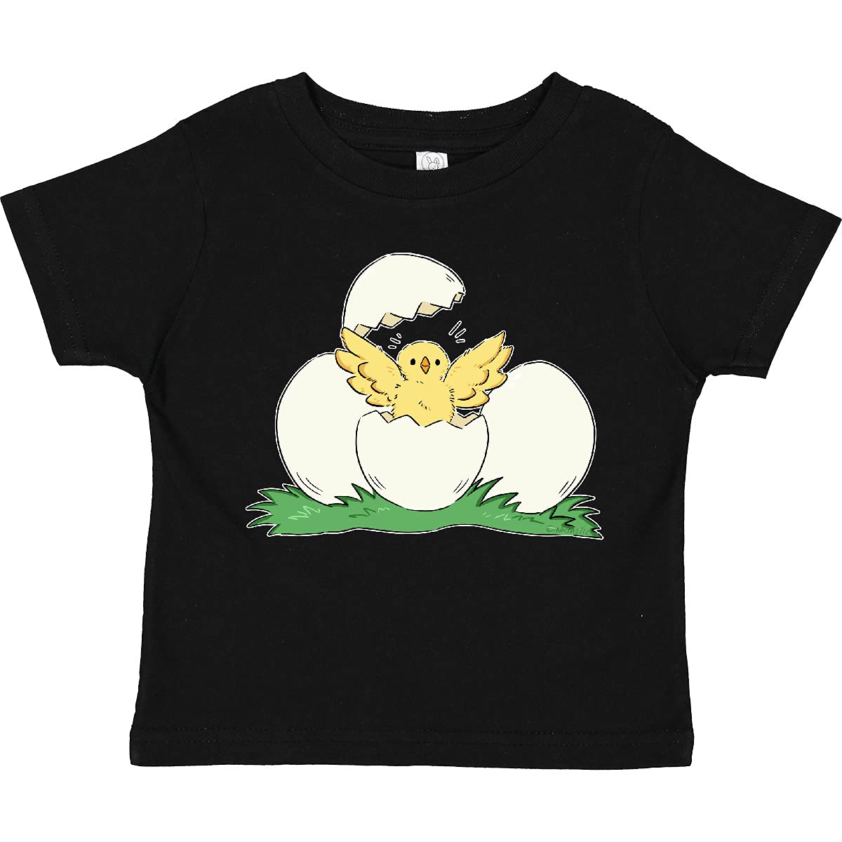 Inktastic Cute Chick Hatching from Egg Toddler T-Shirt - Adorable Baby Animal Graphic Tee for Boys & Girls - Perfect for Easter, Spring Outfits & Playdates
