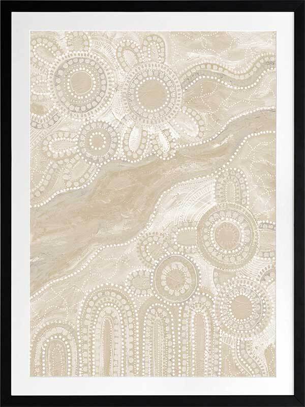 Bila III Neutral Framed Art Print - Modern Abstract Wall Decor for Living Room, Bedroom & Office - Perfect for Home & Office Decor