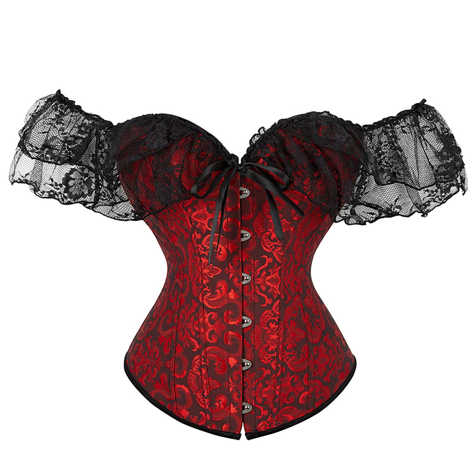 Women's Lace Bodysuit - Sexy Vintage Renaissance Gothic Corset Top with Panties | Cottagecore Aesthetic Lingerie for Date Night & Boudoir Photography