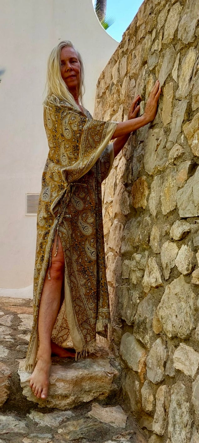 Flori Kaftan - Women's Flowy Summer Beach Dress with Boho Print | Perfect for Vacation, Poolside, and Resort Wear