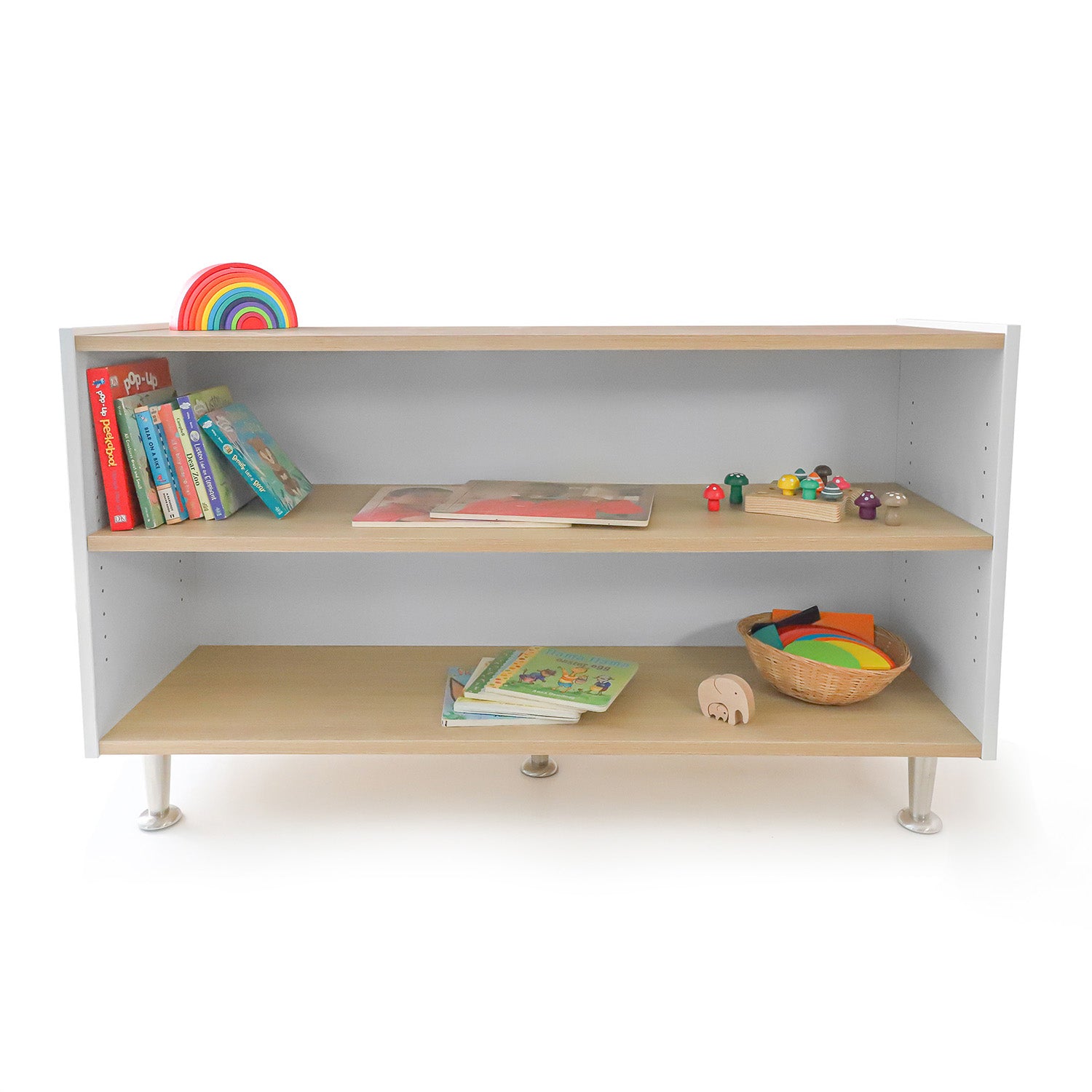 Adjustable Shelf Cabinet 27 Inch Height - WB1917 - Modern Storage Solution for Kitchen, Bathroom or Office Organization