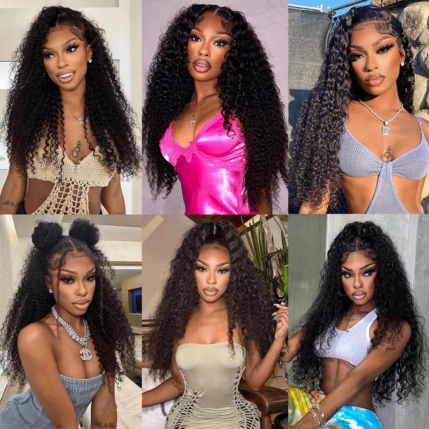 JARAMA 100% Brazilian Kinky Curly Human Hair Bundles - 22 24 26 Inch Virgin Hair Weave 3 Bundles Deal (12A Unprocessed) for Natural Black Women - Perfect for Protective Styles, Wig Making & Everyday Wear