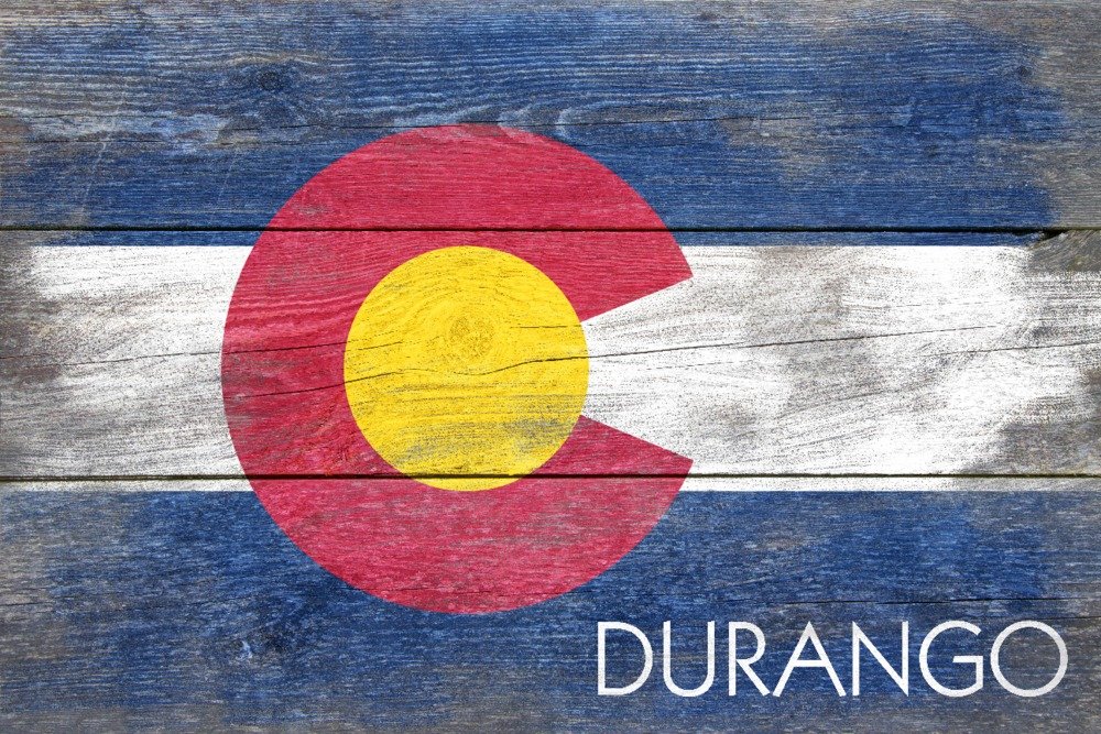 Rustic Colorado State Flag Wall Art - 12x18 Inch Durango Poster for Home & Office Decor | Perfect for Living Room, Bedroom, or Cabin