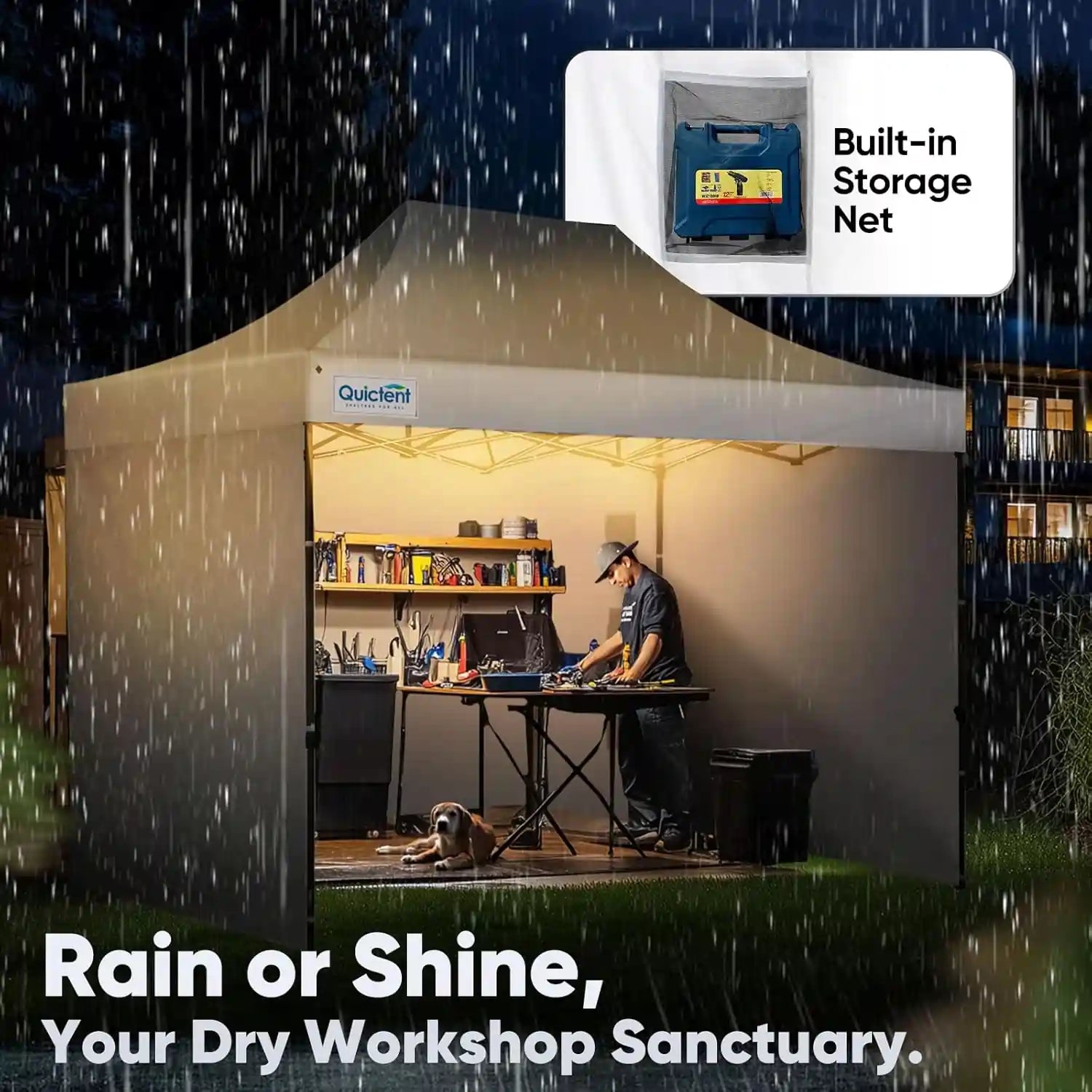 Heavy Duty Commercial Pop Up Canopy Tent - Waterproof Instant Shelter for Outdoor Events, Parties, Markets & Camping