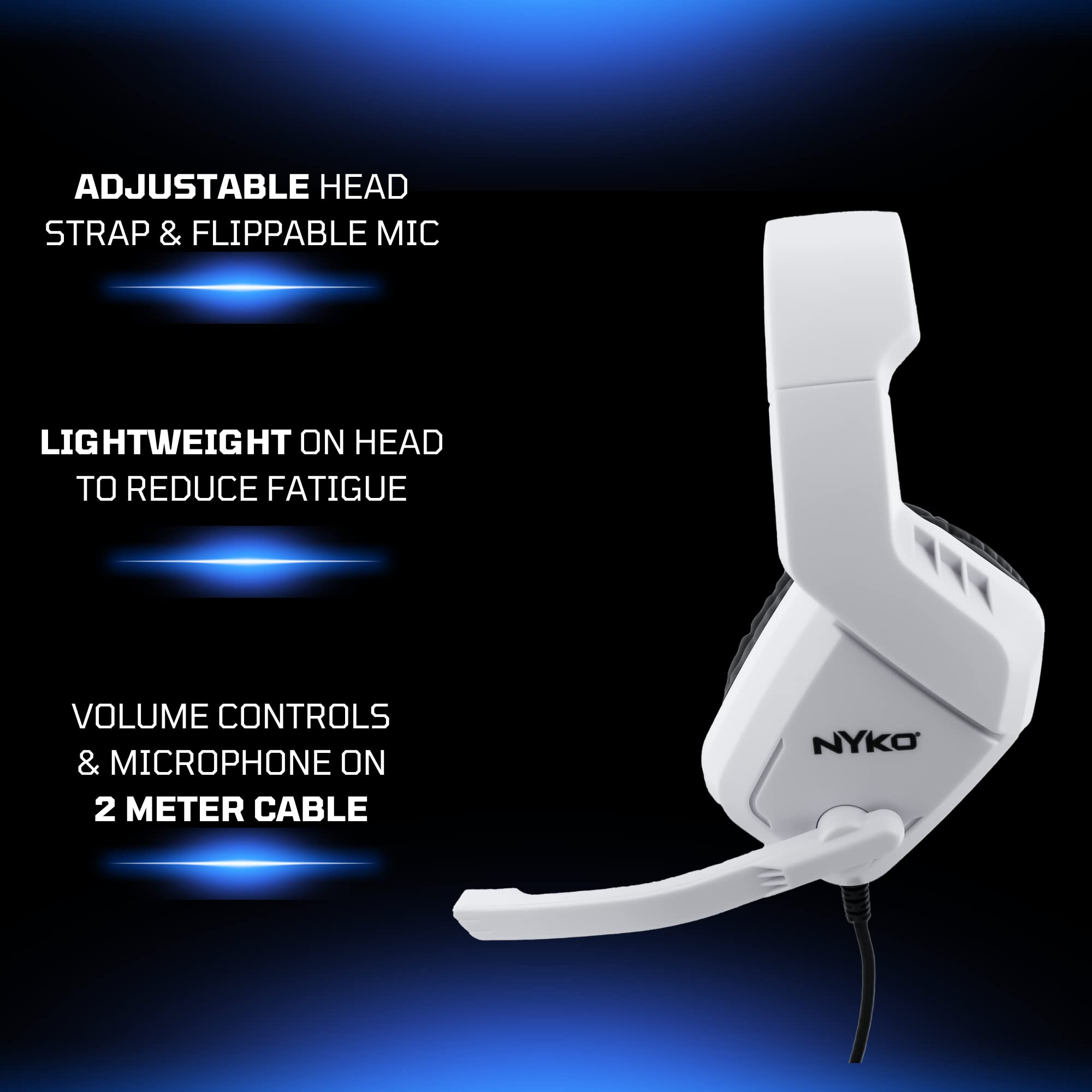 Nyko NP5-4500 Wireless Gaming Headset for PlayStation 5 - Noise Cancelling Over-Ear Headphones with Mic for Immersive Gaming & Online Chat