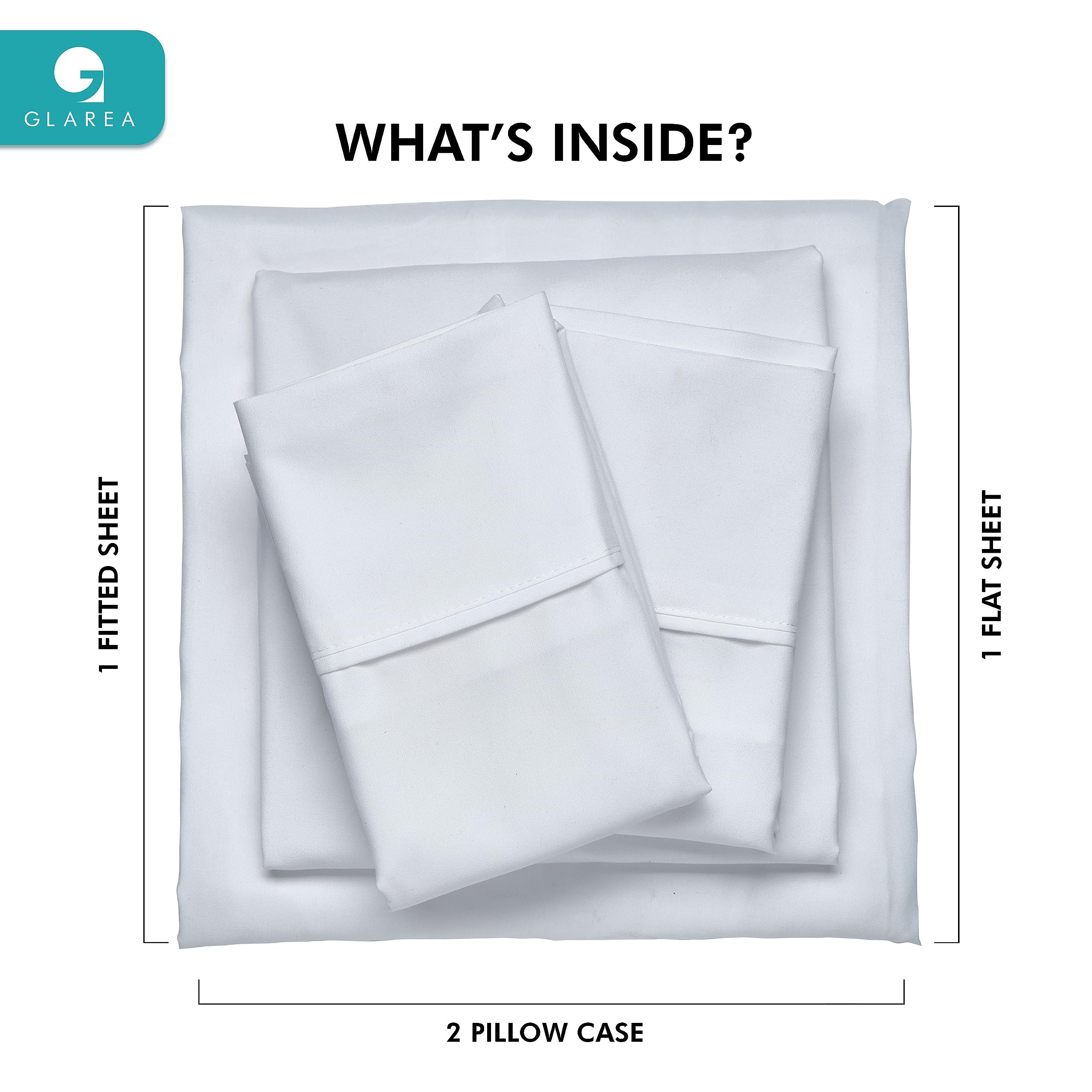 Microfiber 4-Piece Queen Bed Sheet Set - Soft & Breathable for Comfortable Sleep