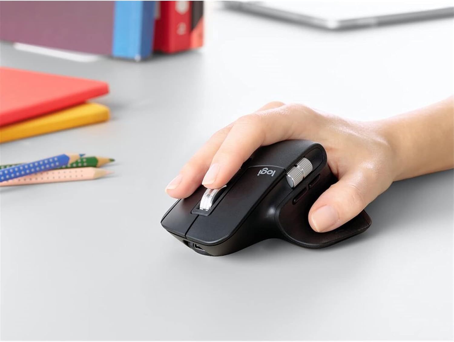 Logitech MX Master 3 Advanced Wireless Mouse - Premium Bluetooth Mouse for PC/Mac (Renewed) - Perfect for Office Work, Graphic Design & Gaming