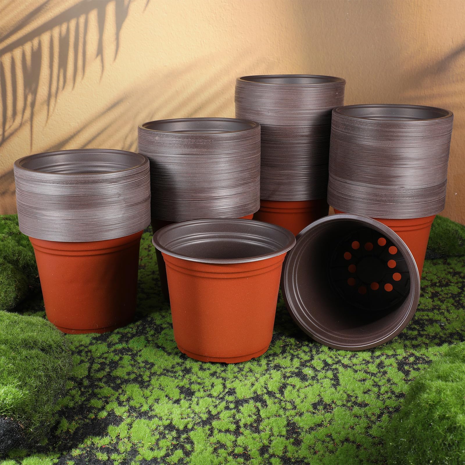 1500 Pcs 4 Inch Plastic Nursery Pots Bulk - Seed Starting Pots with Drainage Holes, Indoor/Outdoor Planters for Flowers, Herbs & Vegetables - Perfect for Gardening, Transplanting & Home Planting Supplies (Classic)