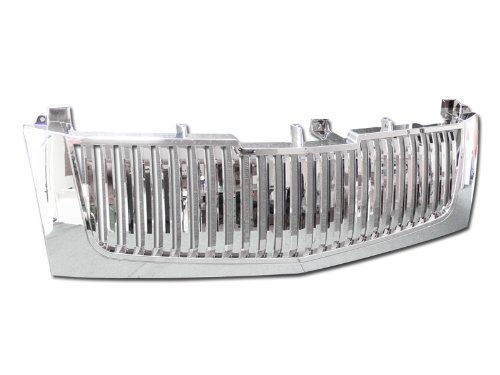Chrome Vertical VIP Sport Front Hood Bumper Grille Cover for 02-06 Cadillac Escalade - Upgrade Your Ride with Premium Style & Protection for Off-Road & Urban Driving