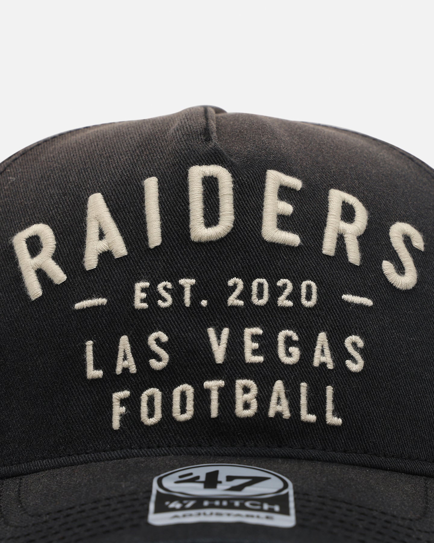 47 Brand Las Vegas Raiders 'Dusted Hitch' Snapback Hat - Black Adjustable Baseball Cap for Men & Women - Perfect for Game Day, Sports Events & Casual Wear